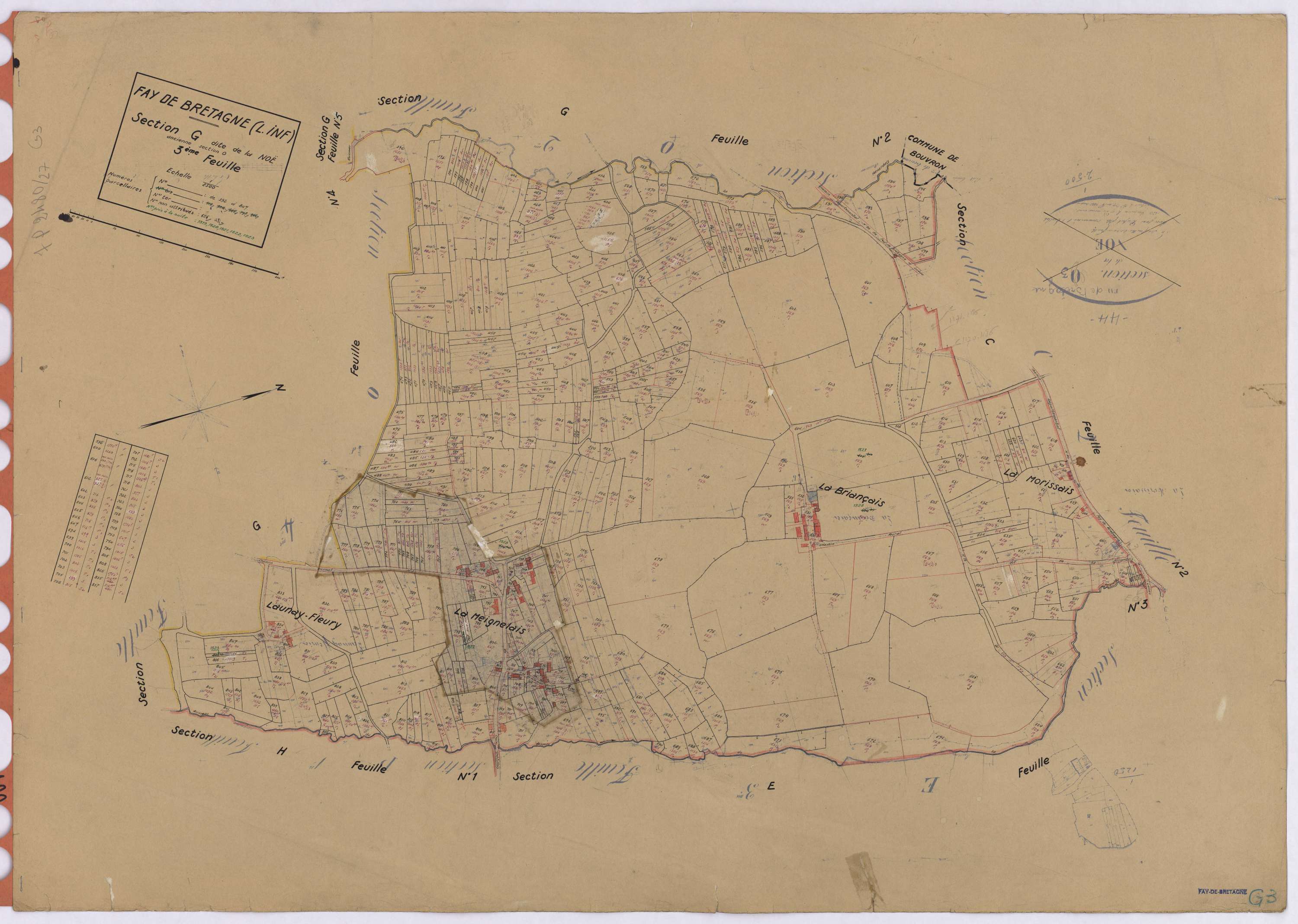 Fay-de-Bretagne - Section G3 Noë (section de La) ; 392-847