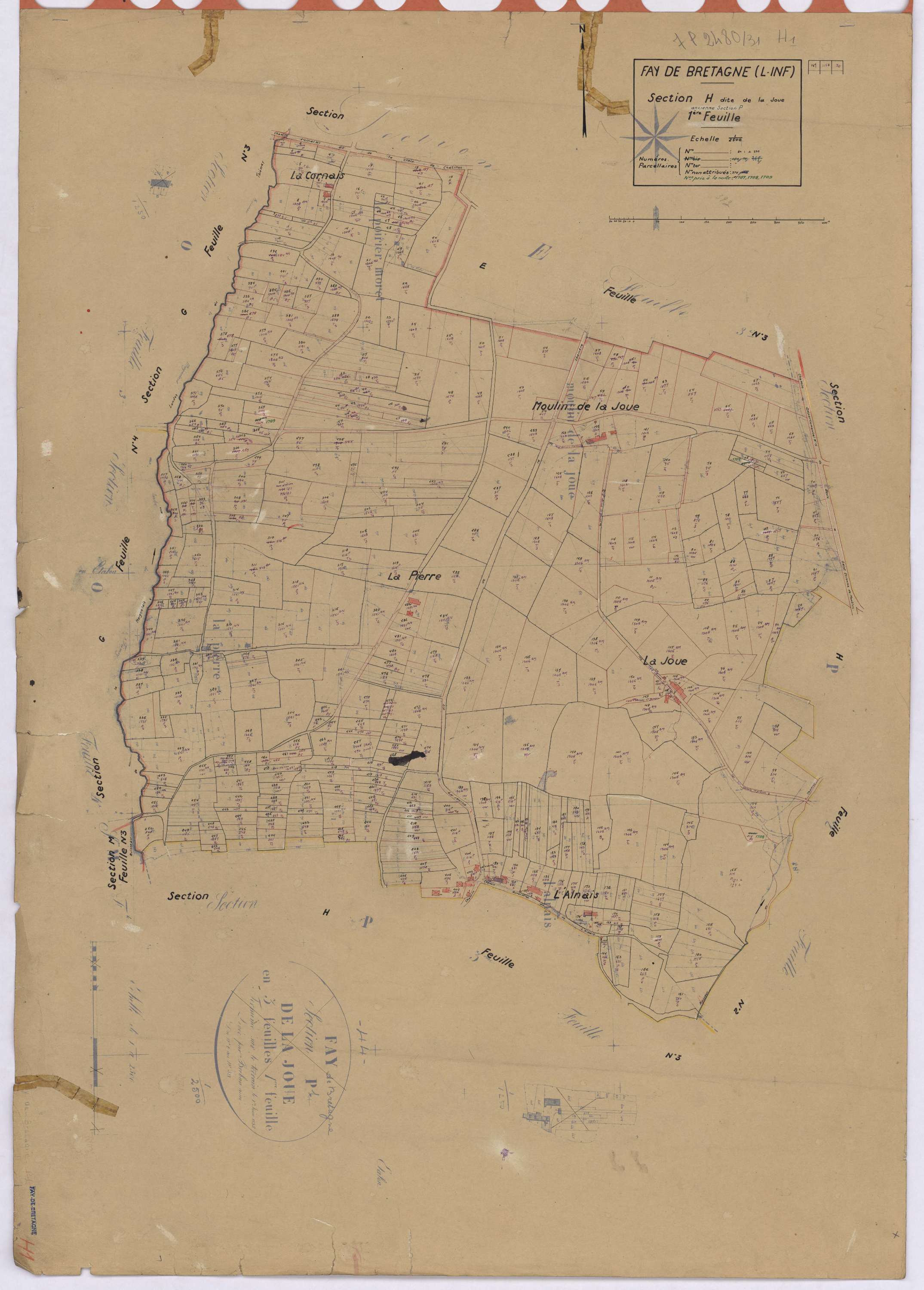 Fay-de-Bretagne - Section H1 Joue (section de La) ; 1-392