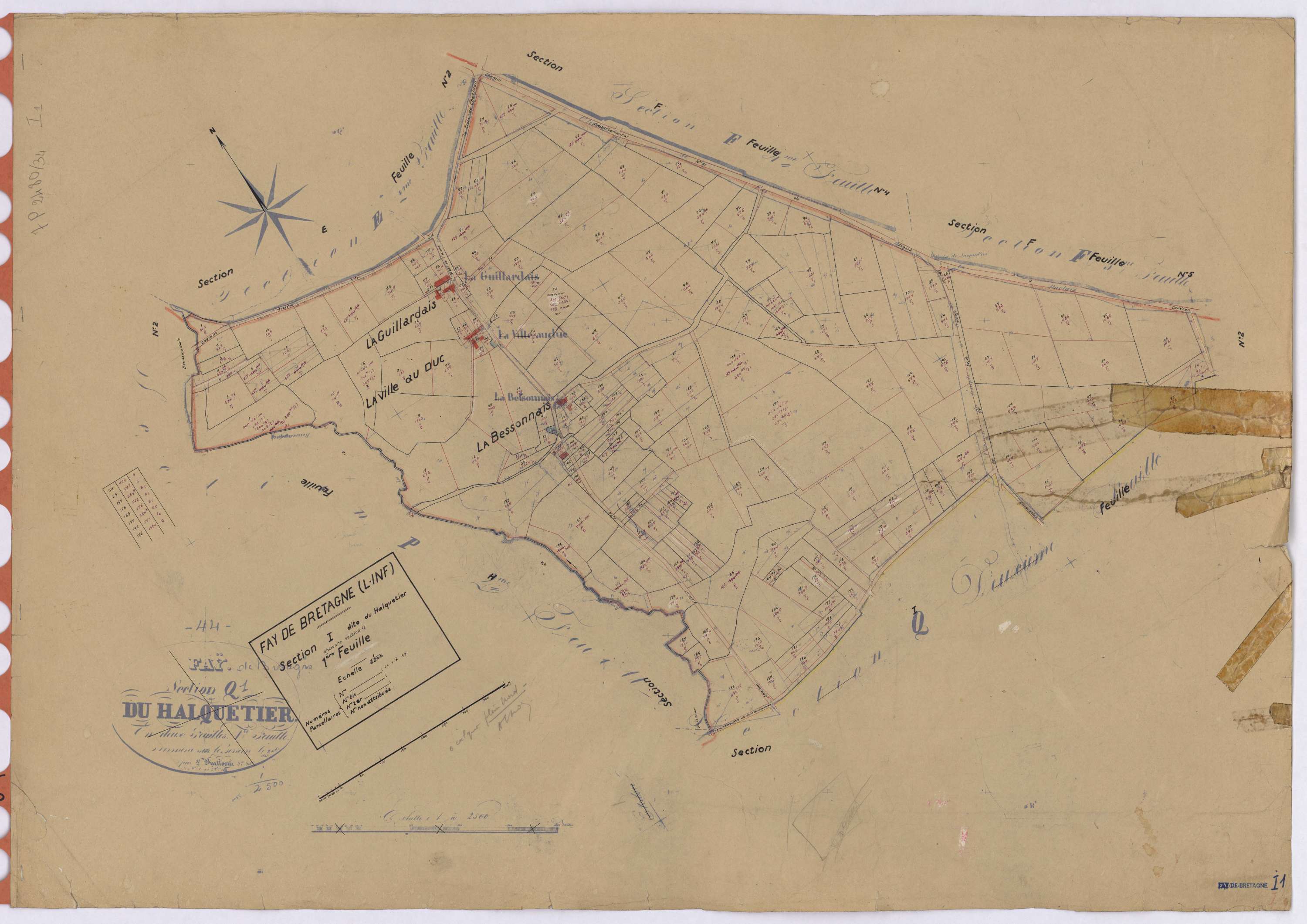 Fay-de-Bretagne - Section I1 Halquetier (section du) ; 1-198