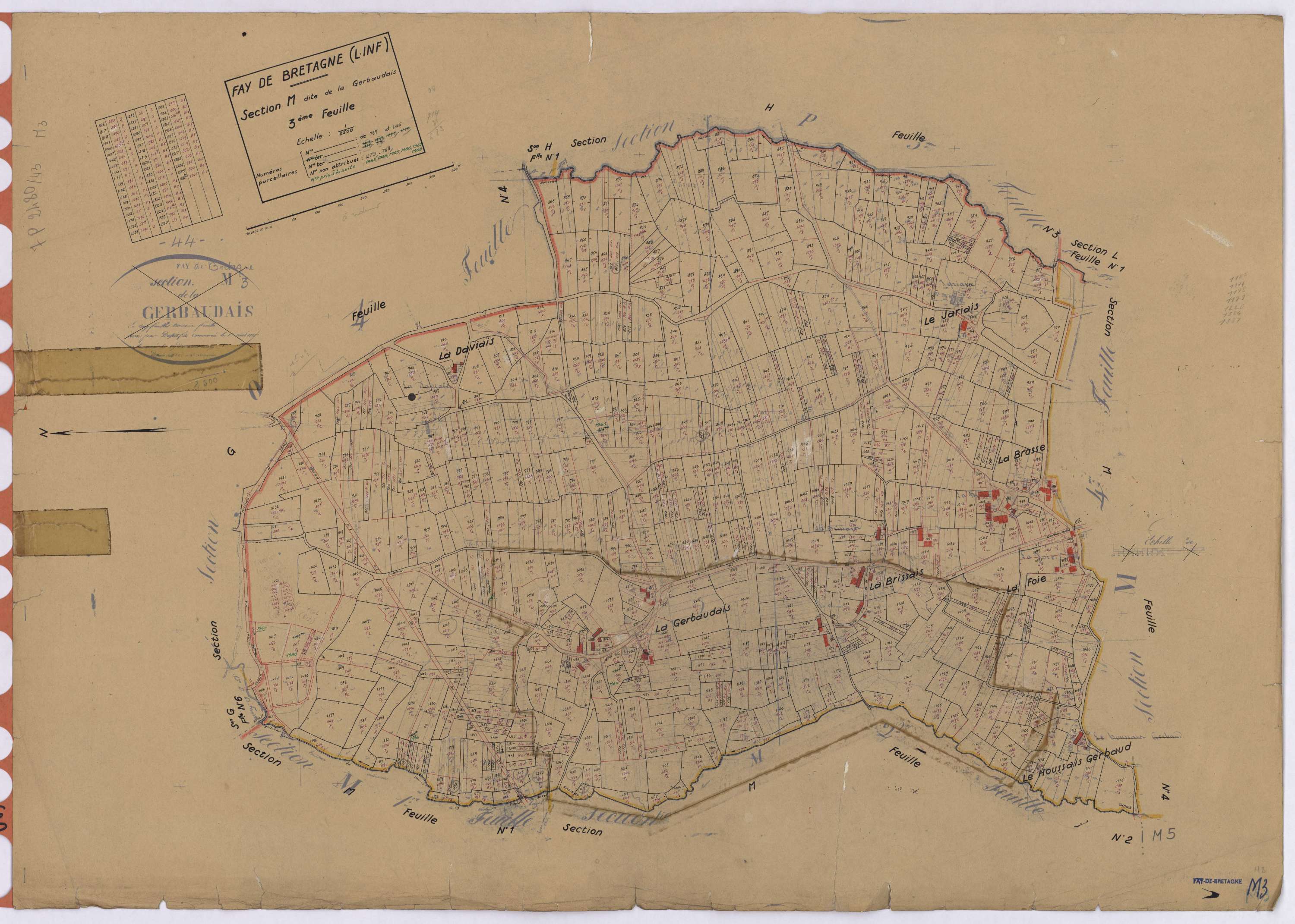 Fay-de-Bretagne - Section M3 Gerbaudais (section de La) ; 727-1435