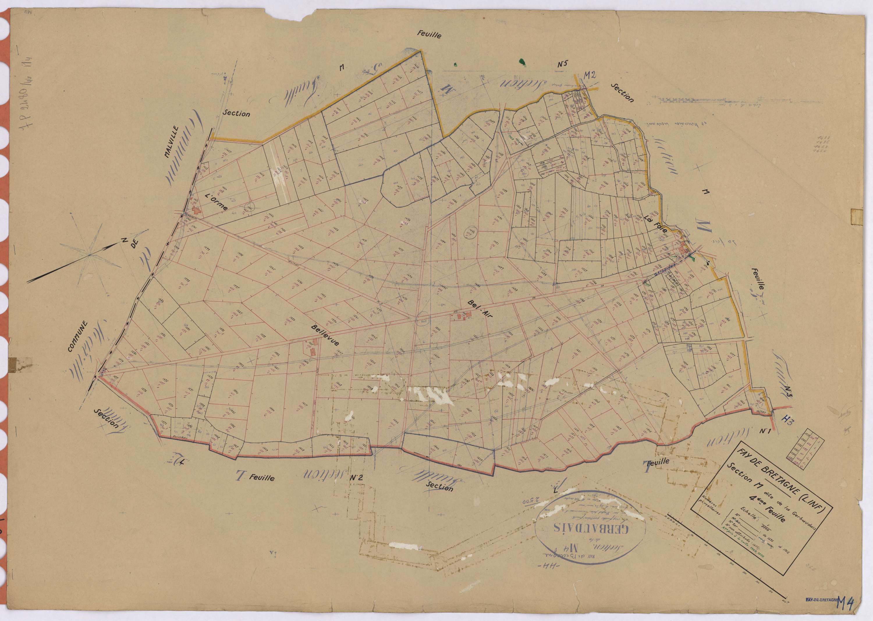 Fay-de-Bretagne - Section M4 Gerbaudais (section de La) ; 1436-1702