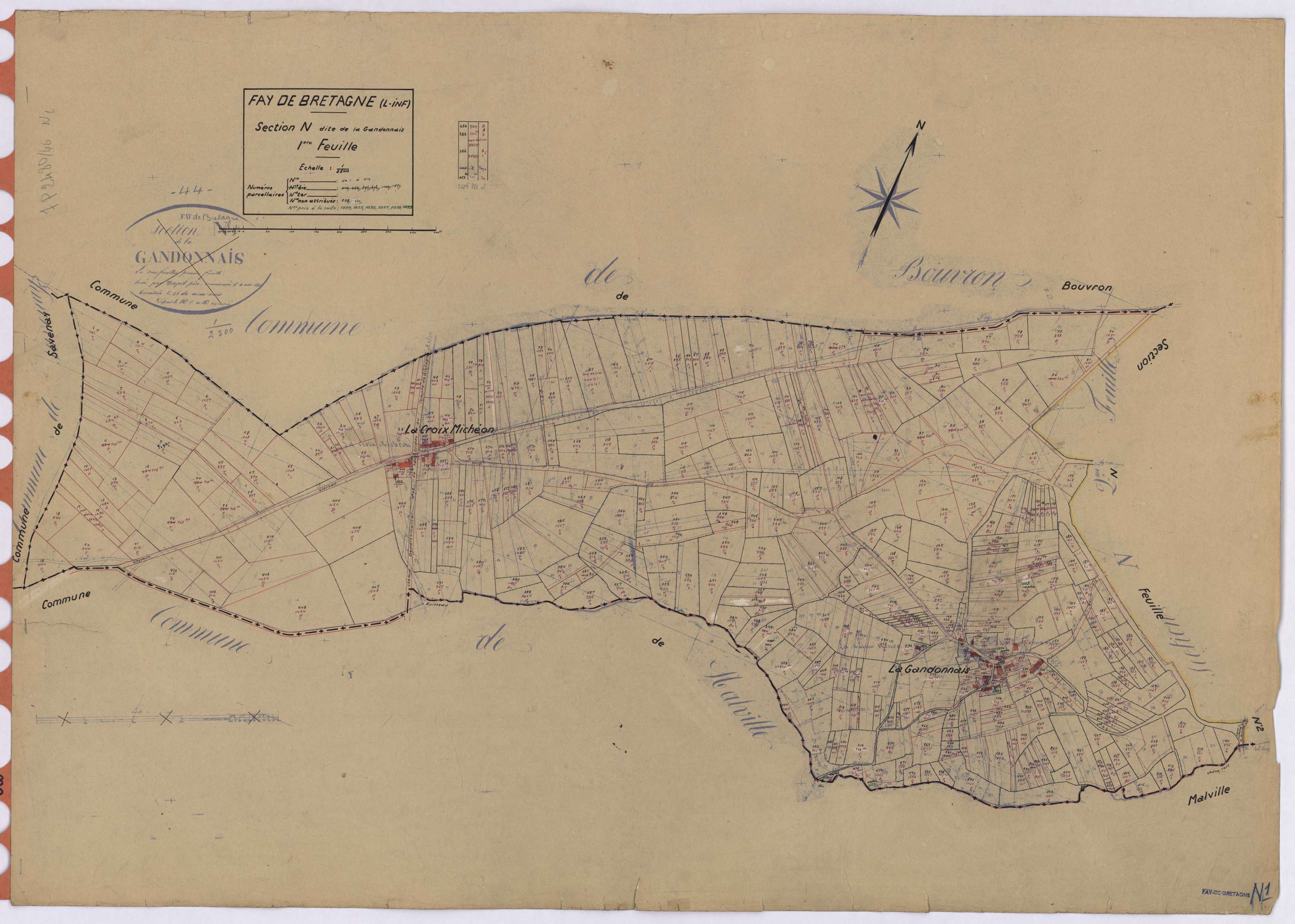 Fay-de-Bretagne - Section N1 Gandonnais (section de La) ; 1-413