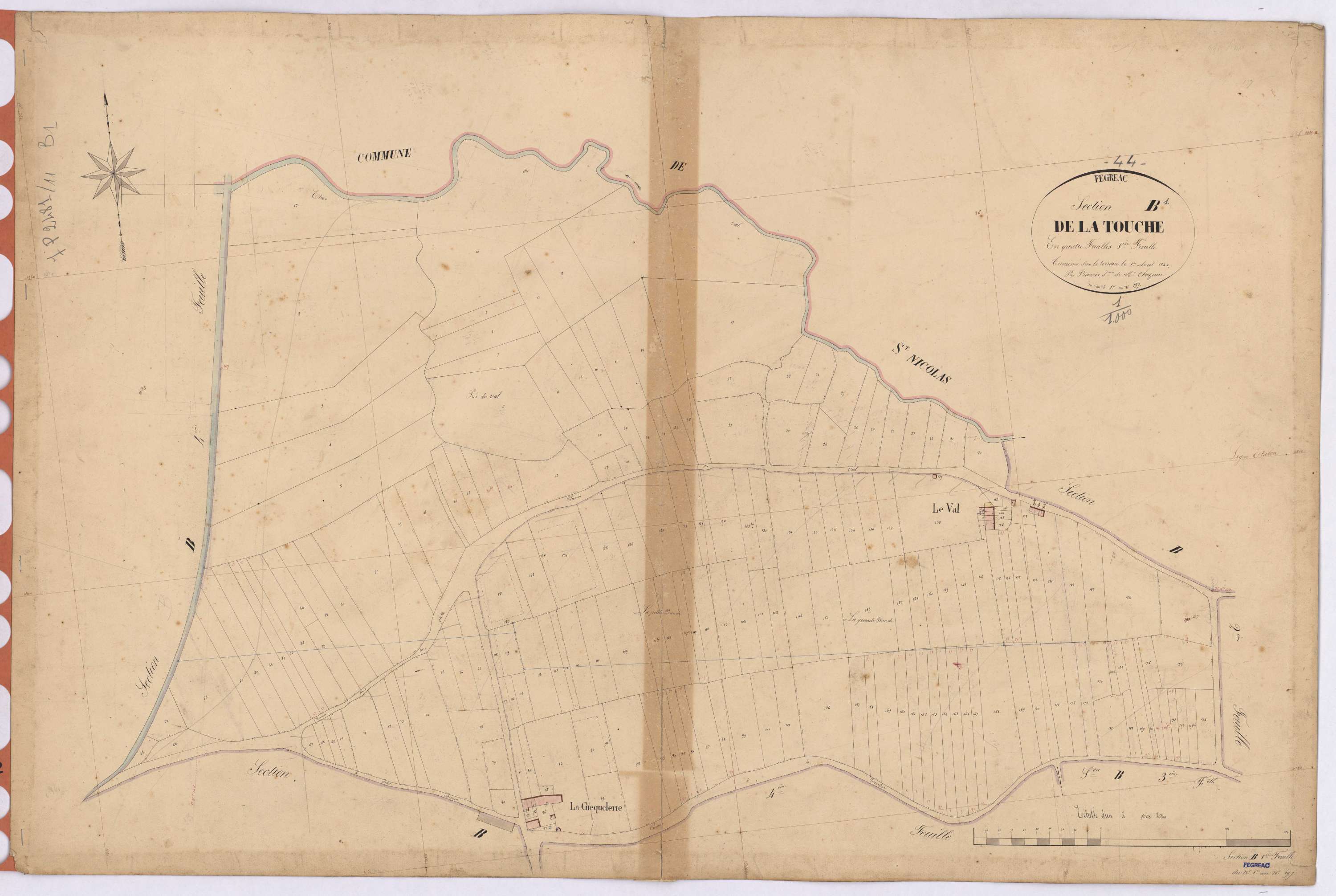 Fégréac - Section B1 Touche (section de La) ; 1-197