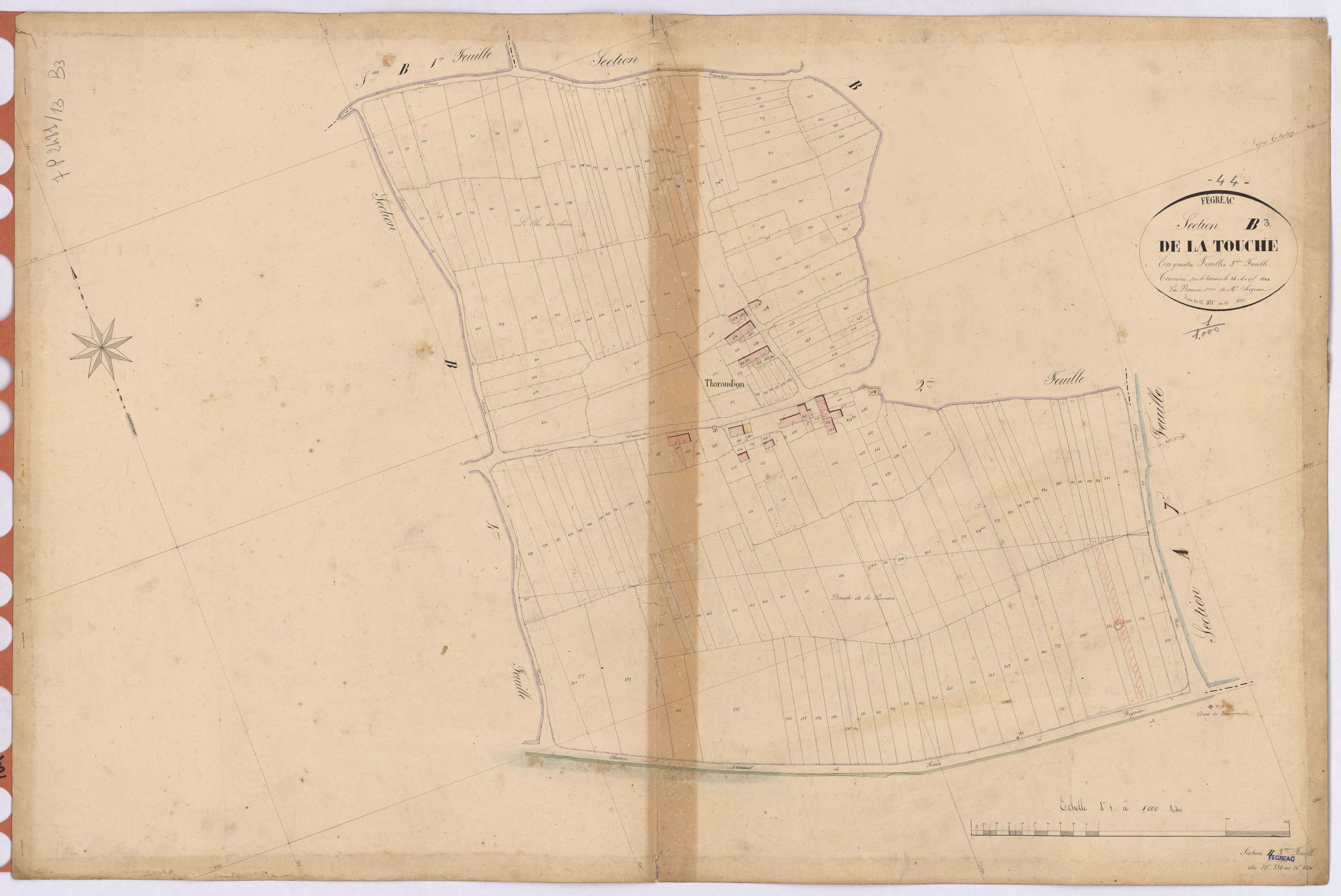 Fégréac - Section B3 Touche (section de La) ; 338-560