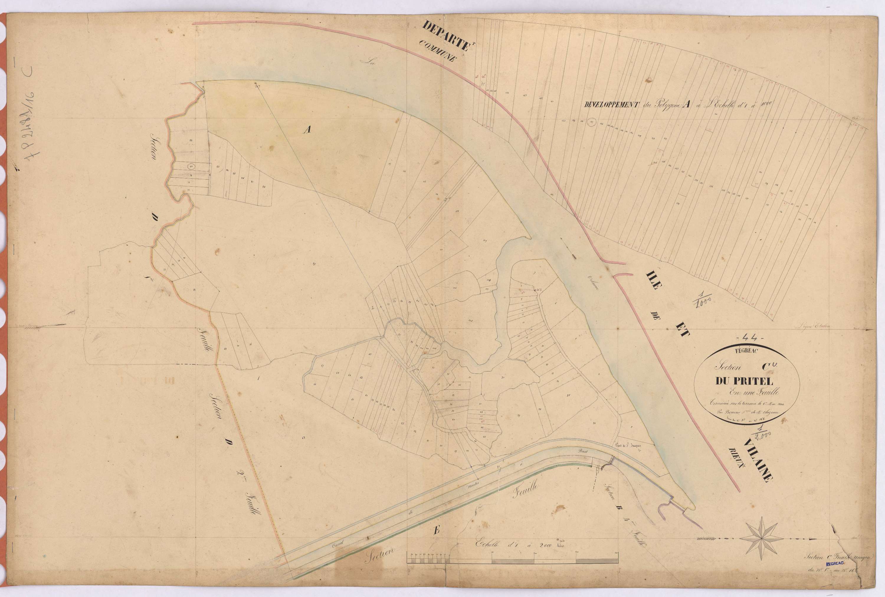 Fégréac - Section C Pritel (section du) ; 1-162