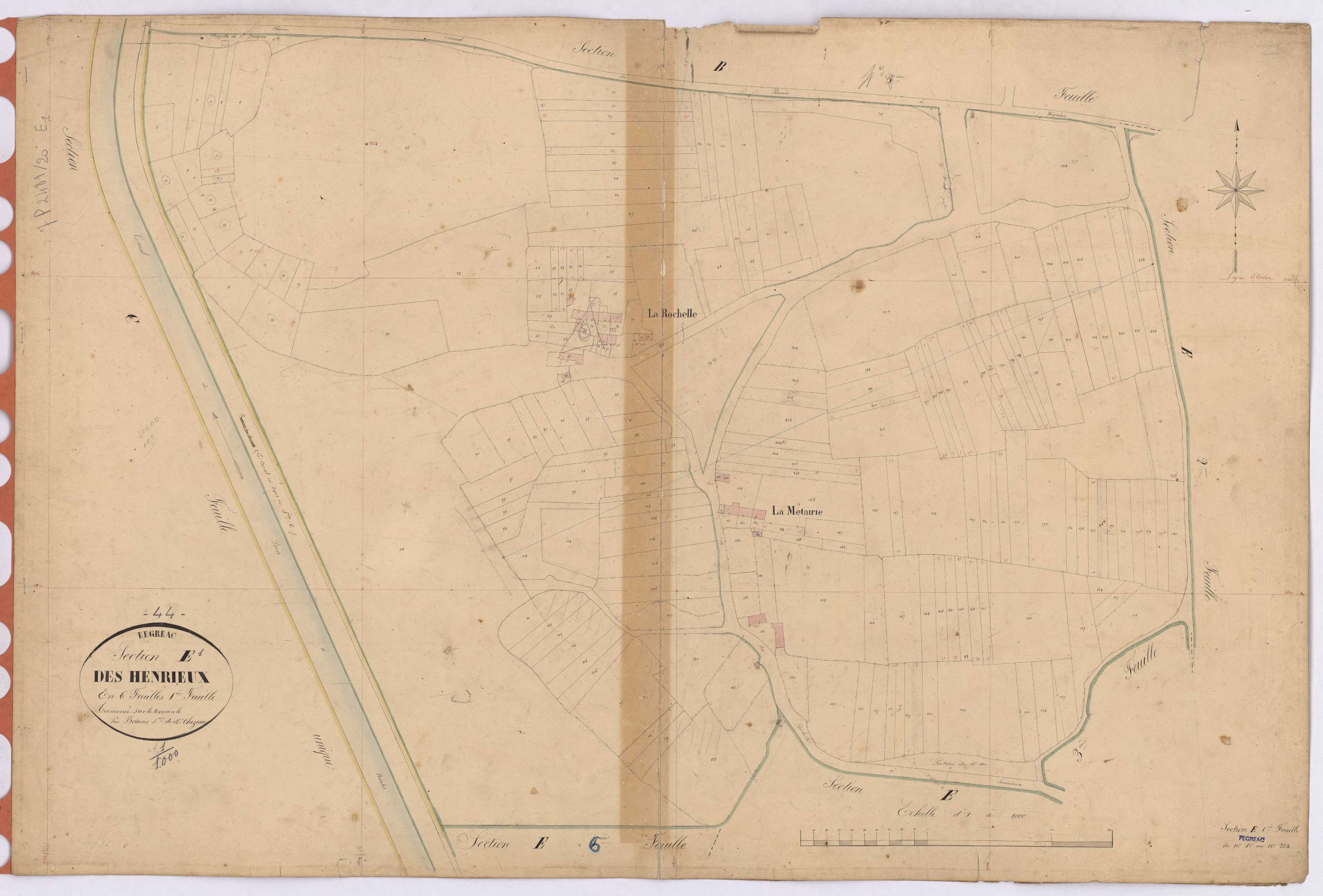 Fégréac - Section E1 Henrieux (section des) ; 1-224