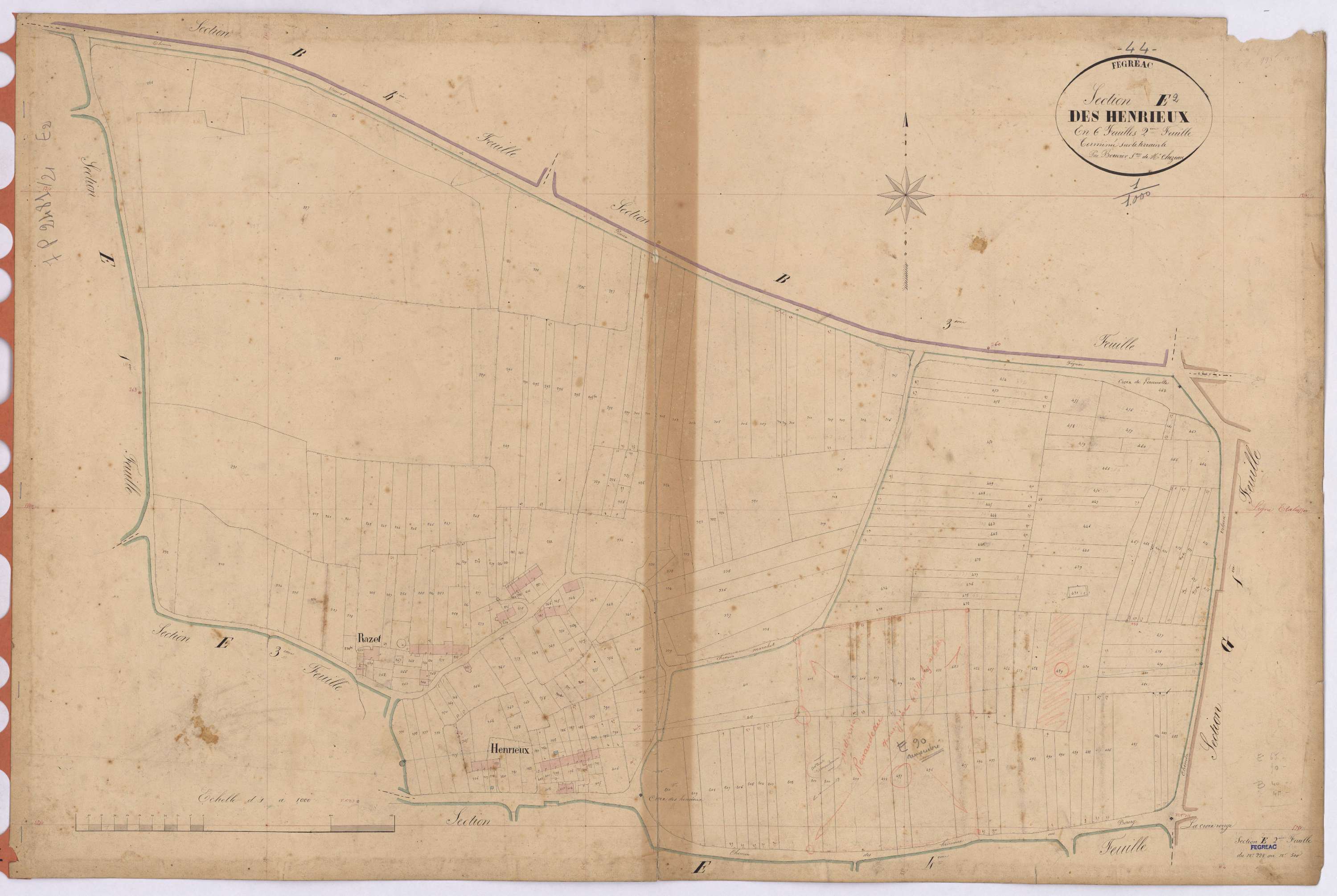 Fégréac - Section E2 Henrieux (section des) ; 225-510