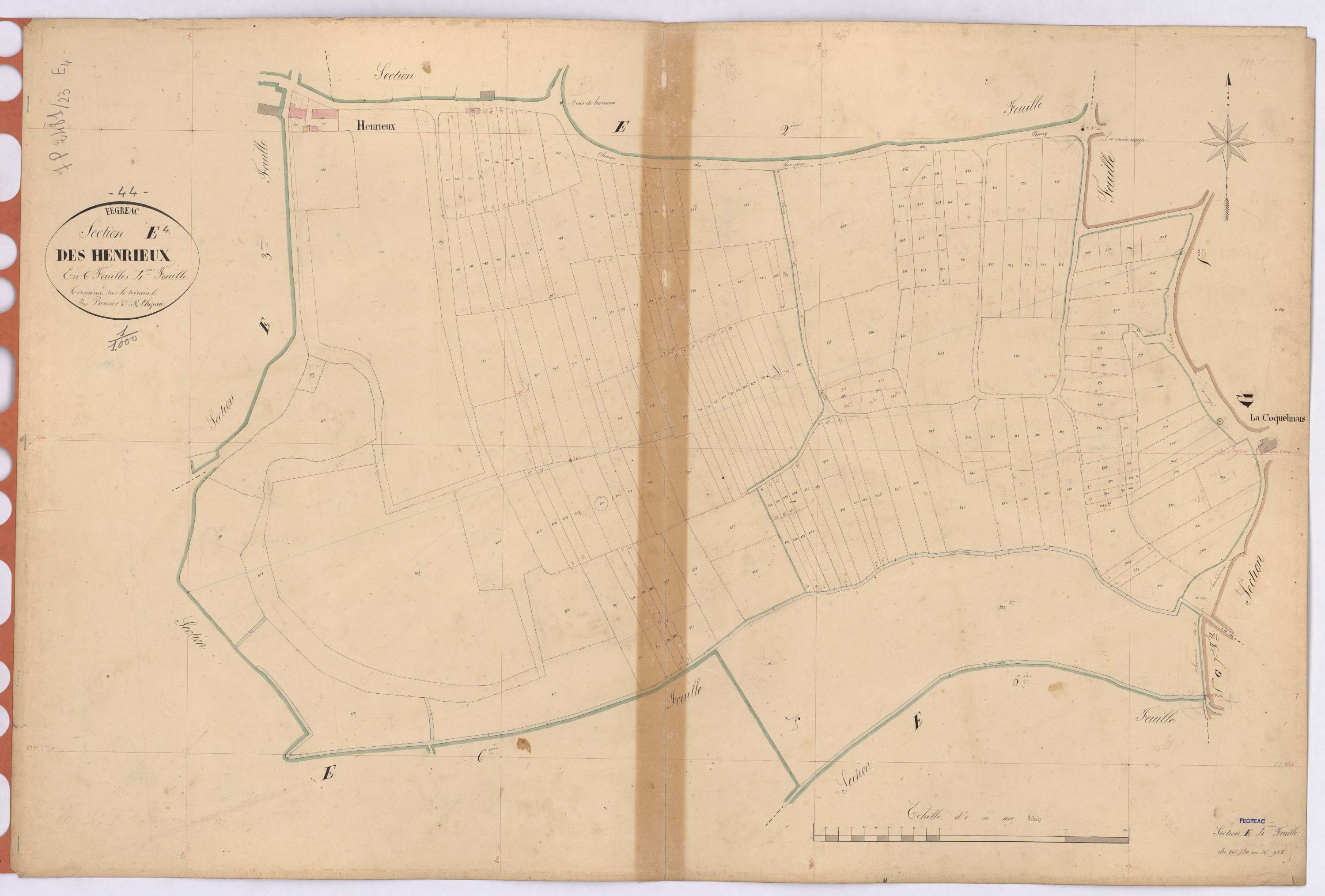 Fégréac - Section E4 Henrieux (section des) ; 730-926