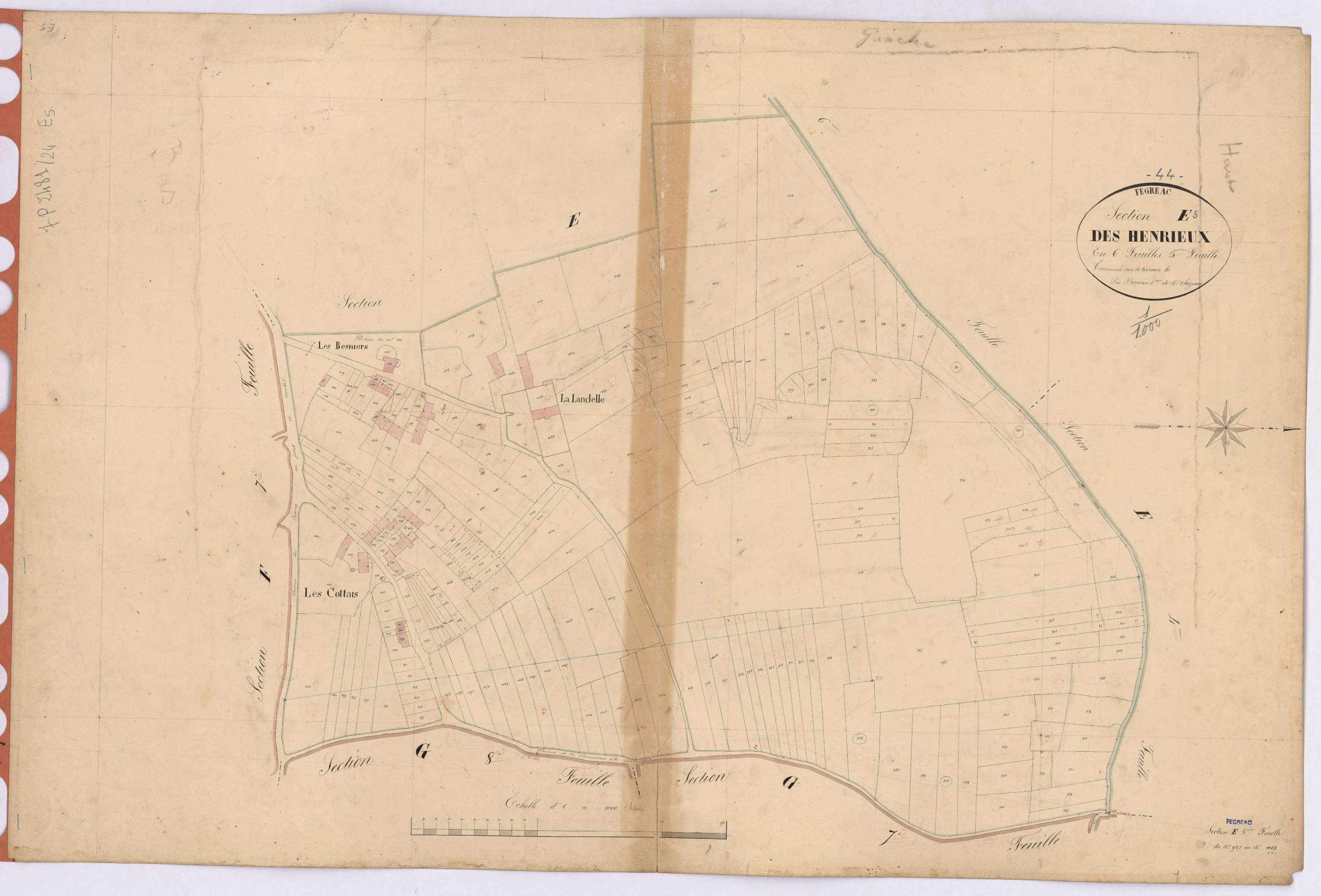 Fégréac - Section E5 Henrieux (section des) ; 927-1161