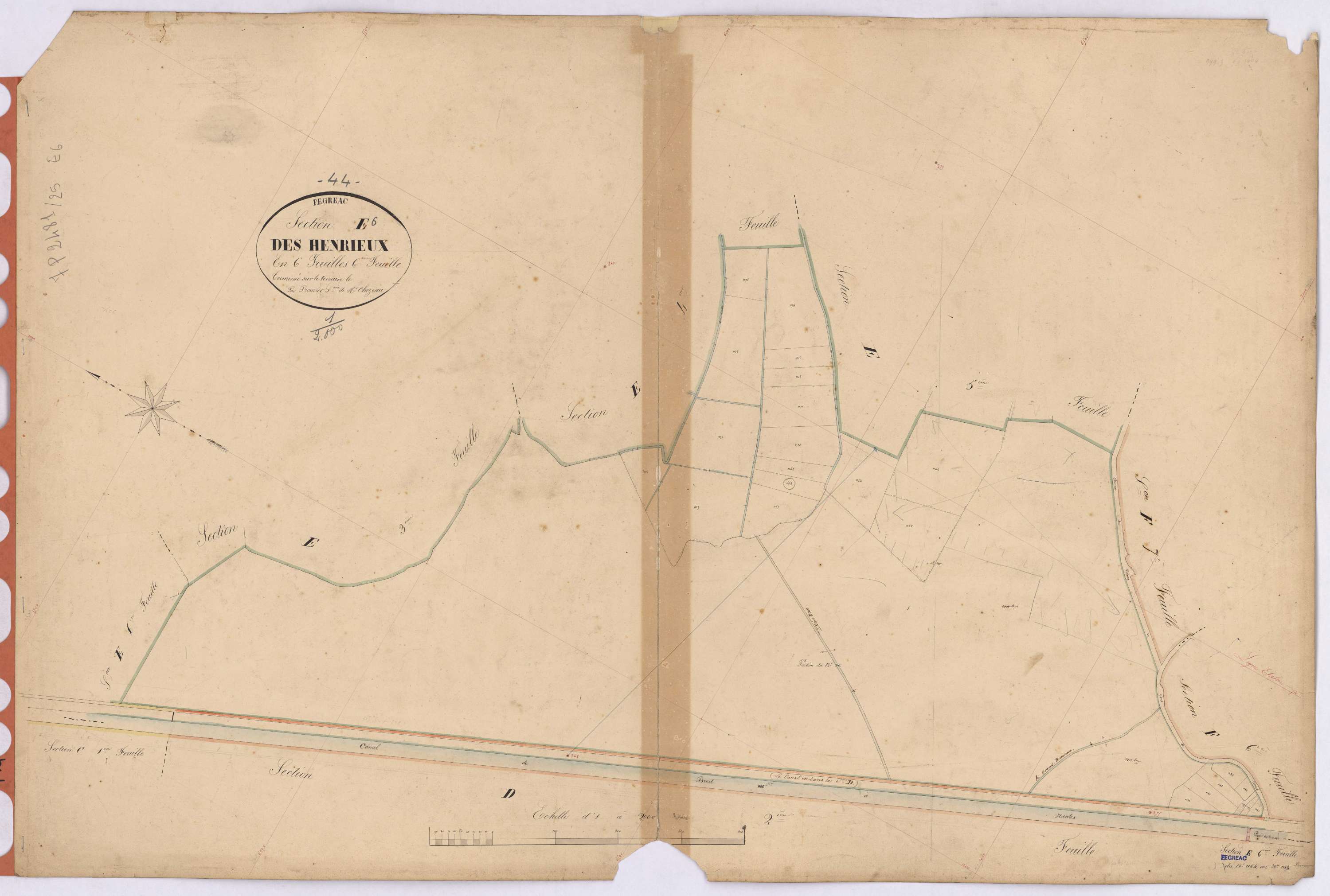 Fégréac - Section E6 Henrieux (section des) ; 1164-1188