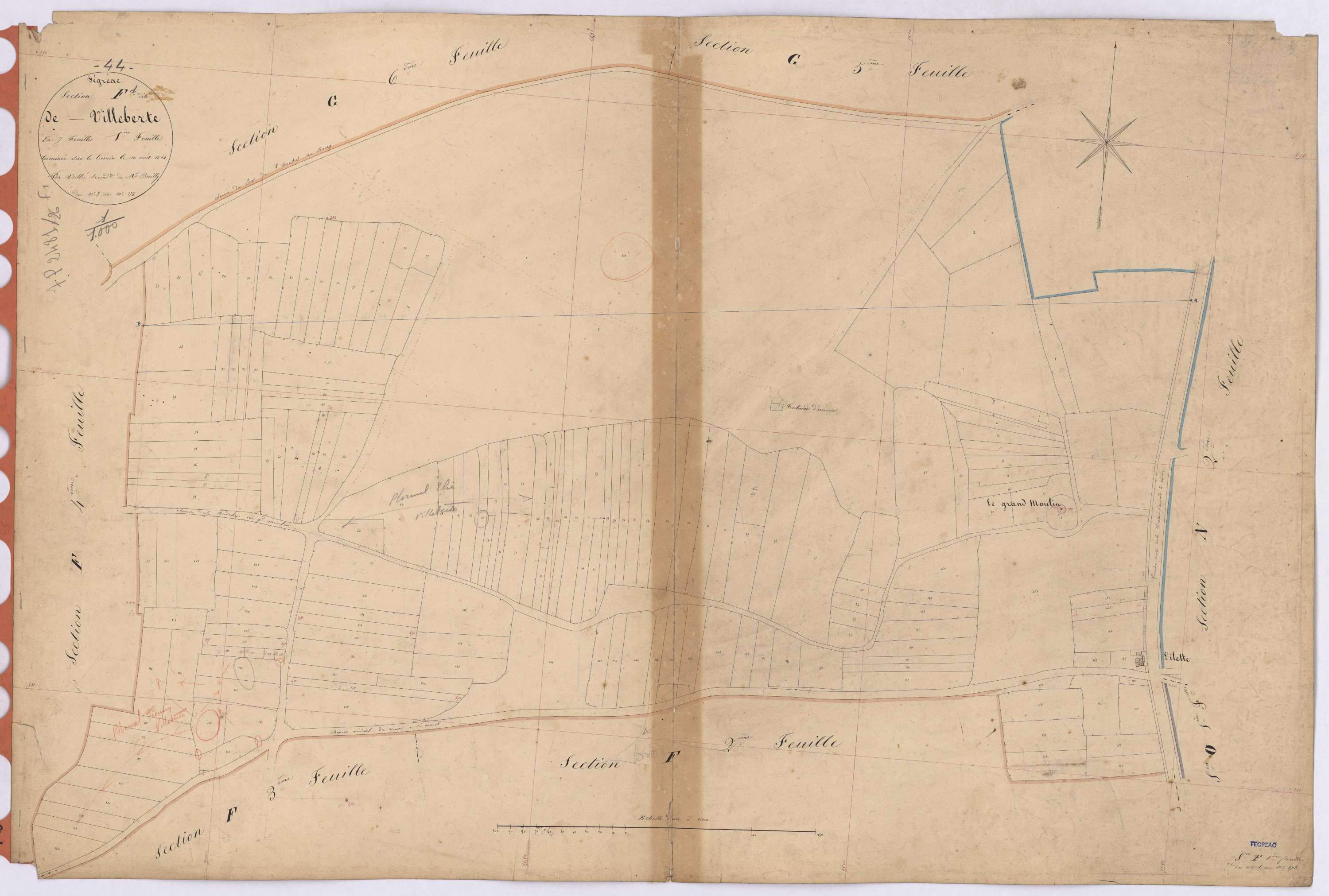 Fégréac - Section F1 Villeberte (section de) ; 1-178
