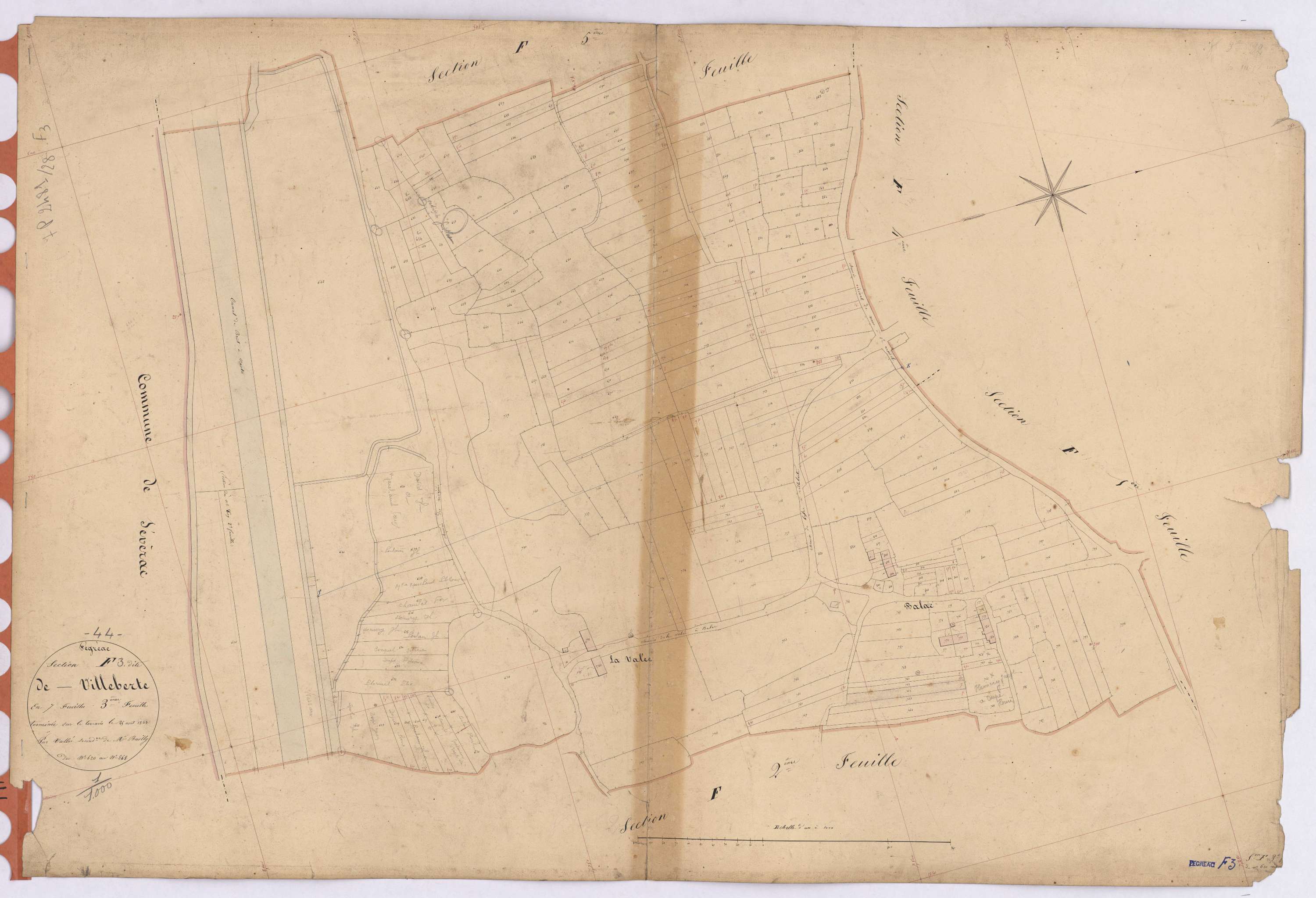 Fégréac - Section F3 Villeberte (section de) ; 620-868