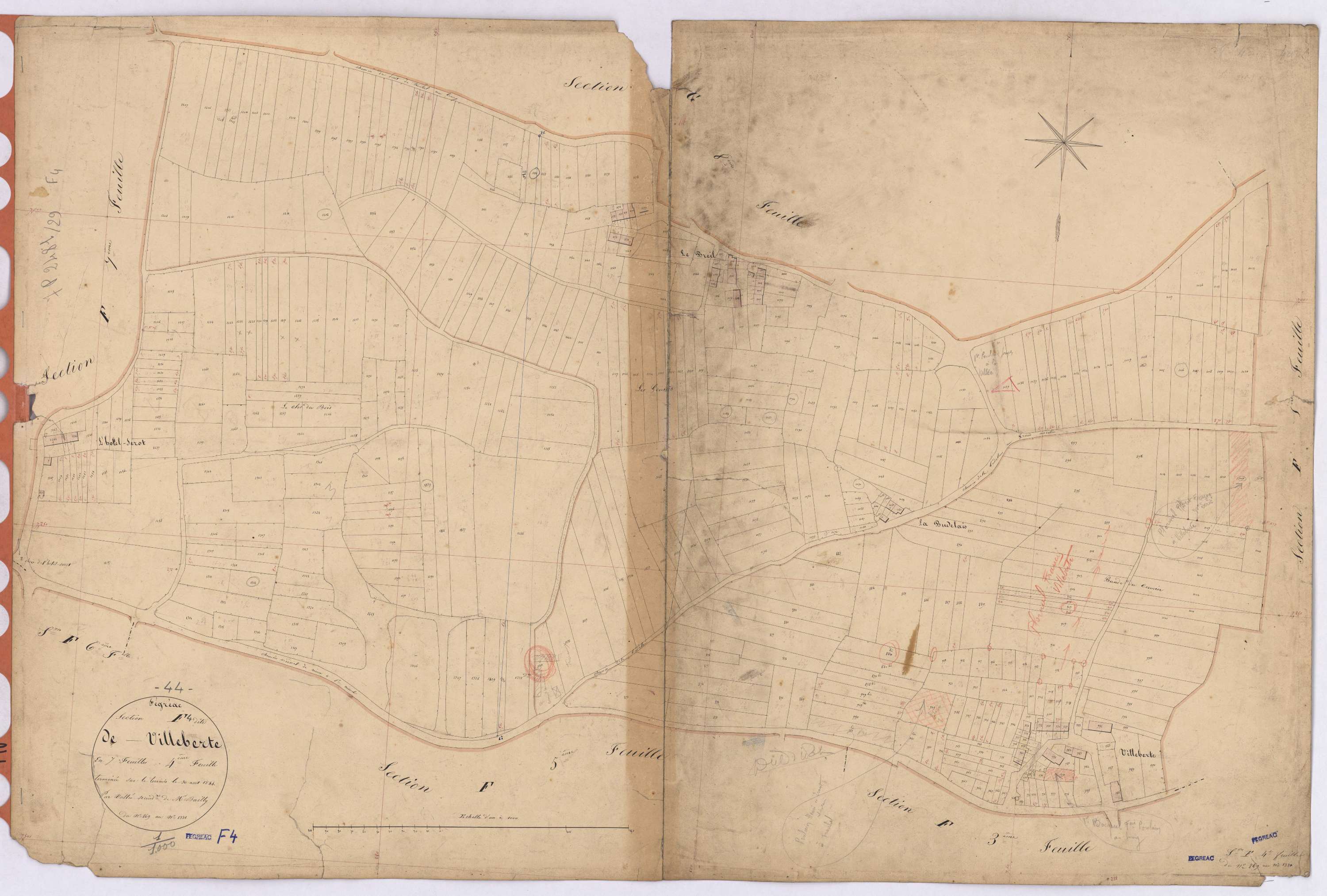 Fégréac - Section F4 Villeberte (section de) ; 869-1331