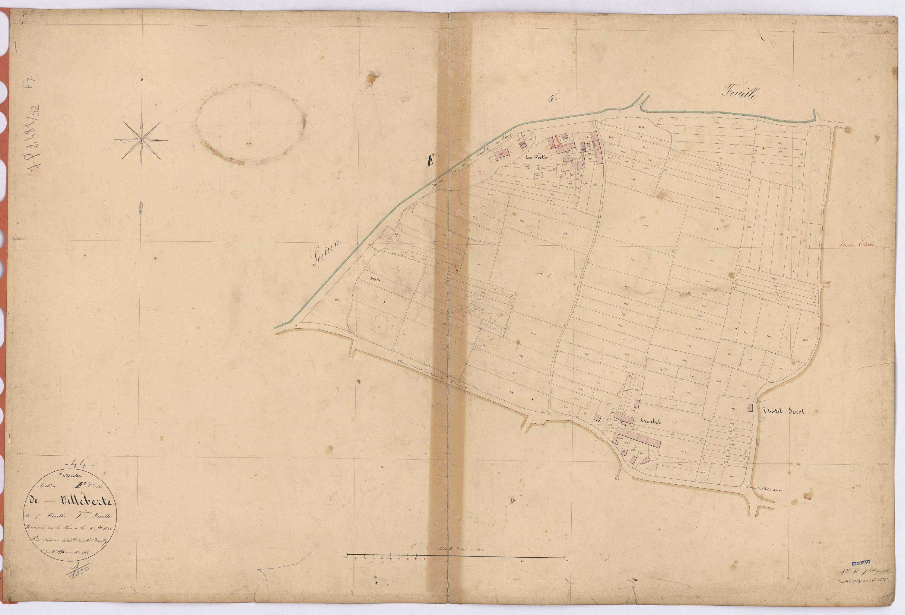 Fégréac - Section F7 Villeberte (section de) ; 1954-2138
