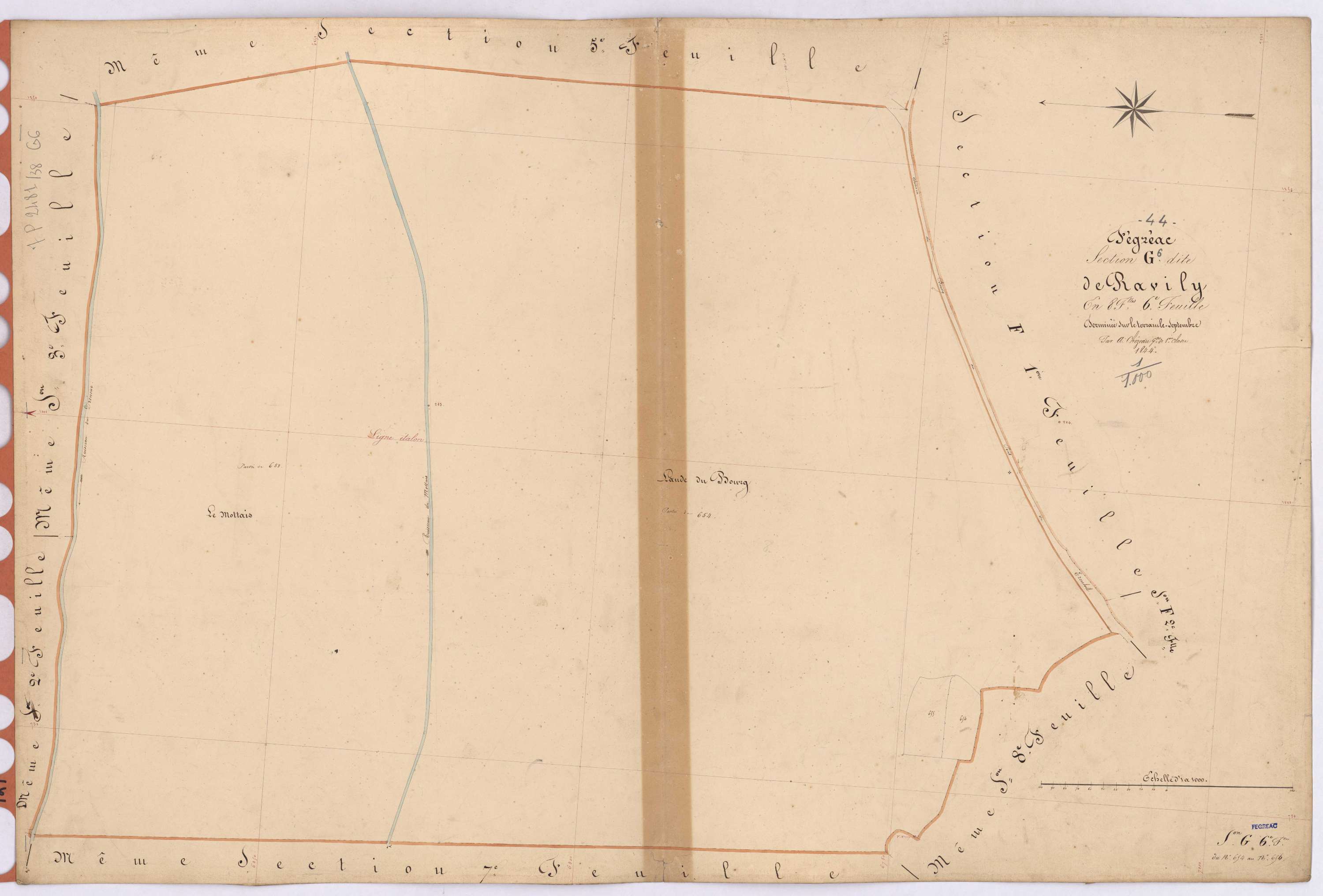 Fégréac - Section G6 Ravily (section de) ; 654-656