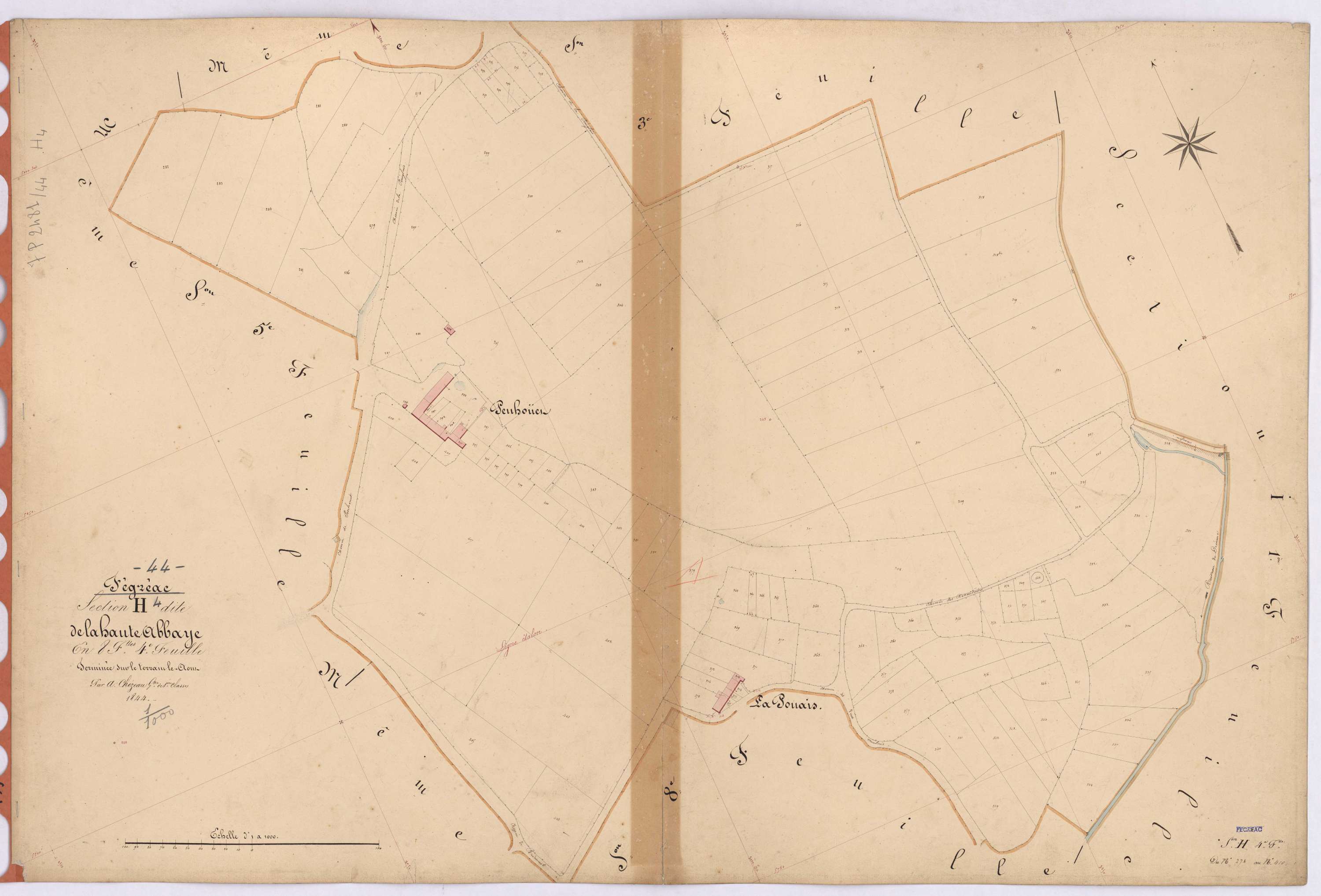 Fégréac - Section H4 Haute Abbaye (section de La) ; 278-410