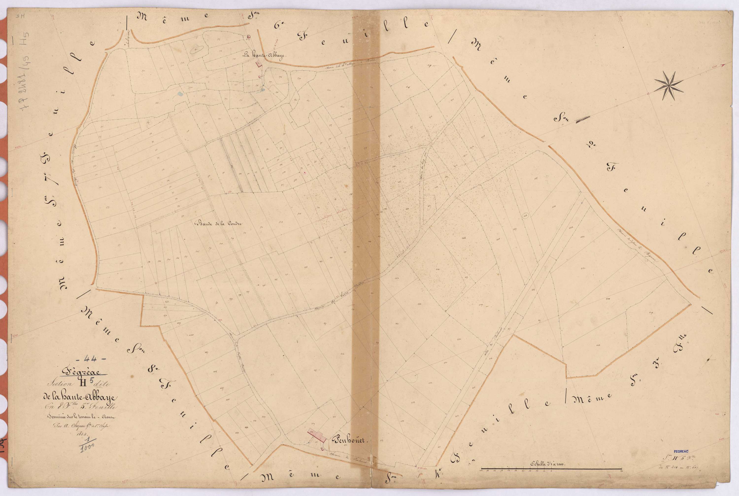 Fégréac - Section H5 Haute Abbaye (section de La) ; 411-607