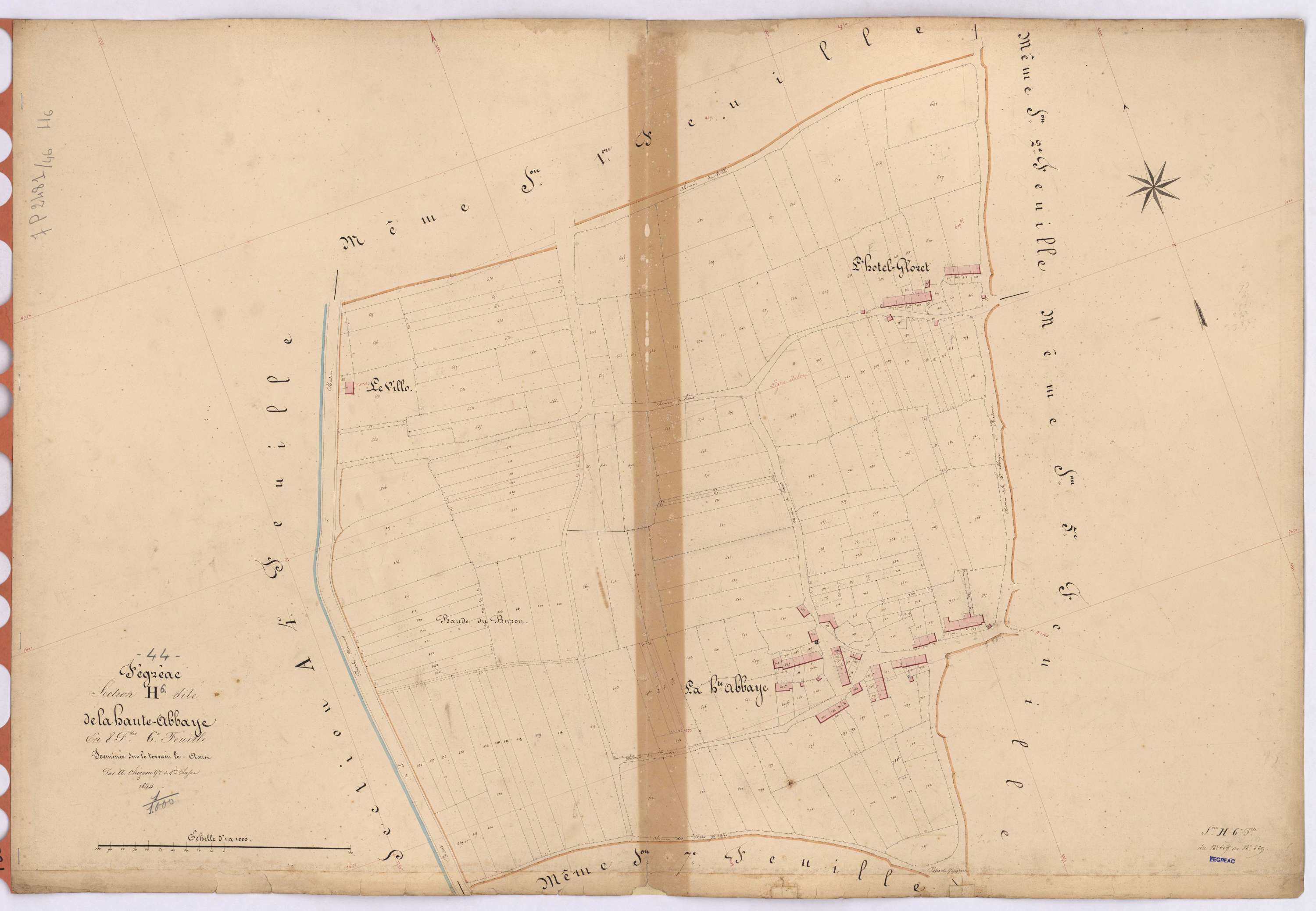 Fégréac - Section H6 Haute Abbaye (section de La) ; 608-839