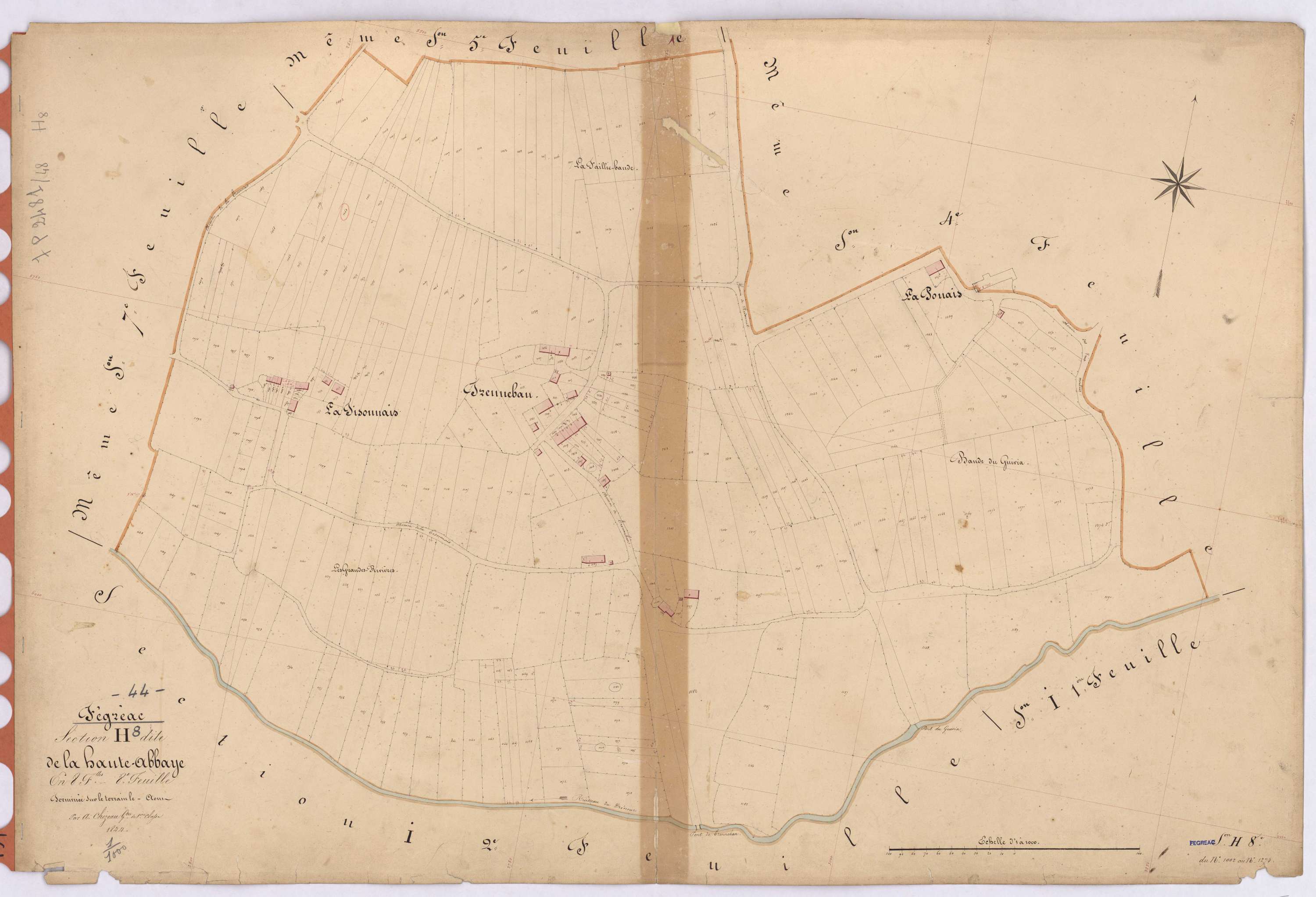 Fégréac - Section H8 Haute Abbaye (section de La) ; 1002-1 274
