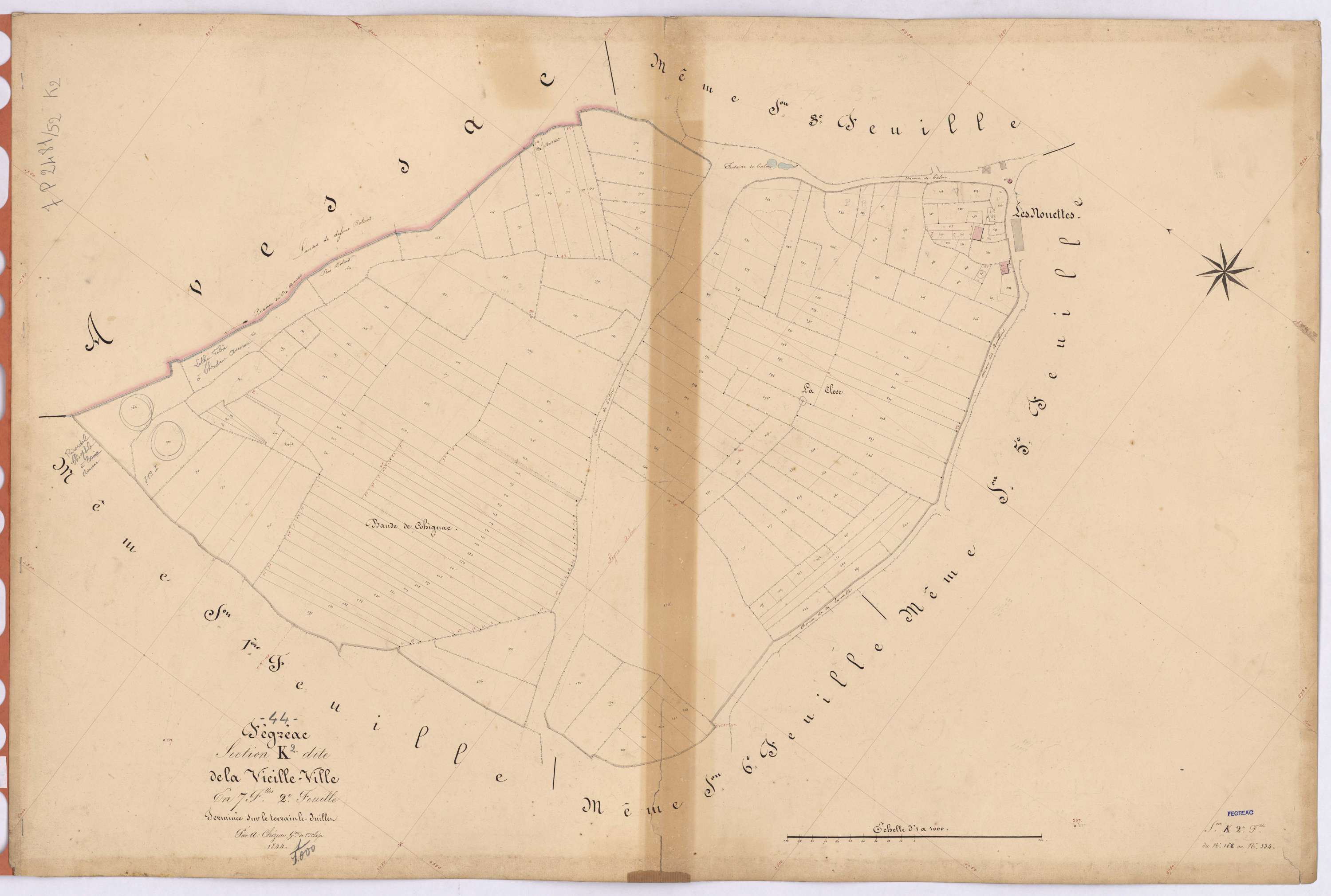Fégréac - Section K2 Vieille-Ville (section de La) ; 162-334
