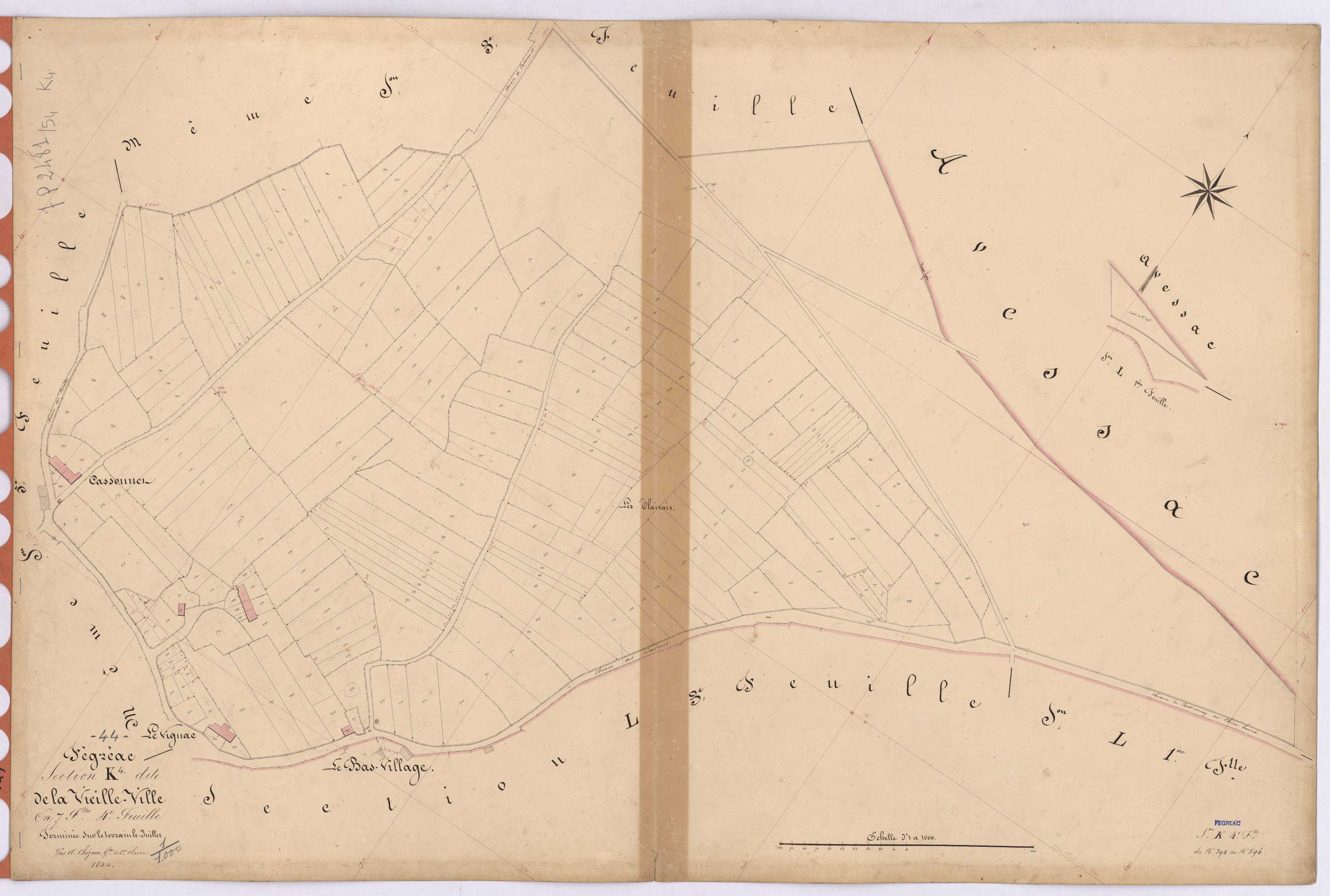Fégréac - Section K4 Vieille-Ville (section de La) ; 394-595