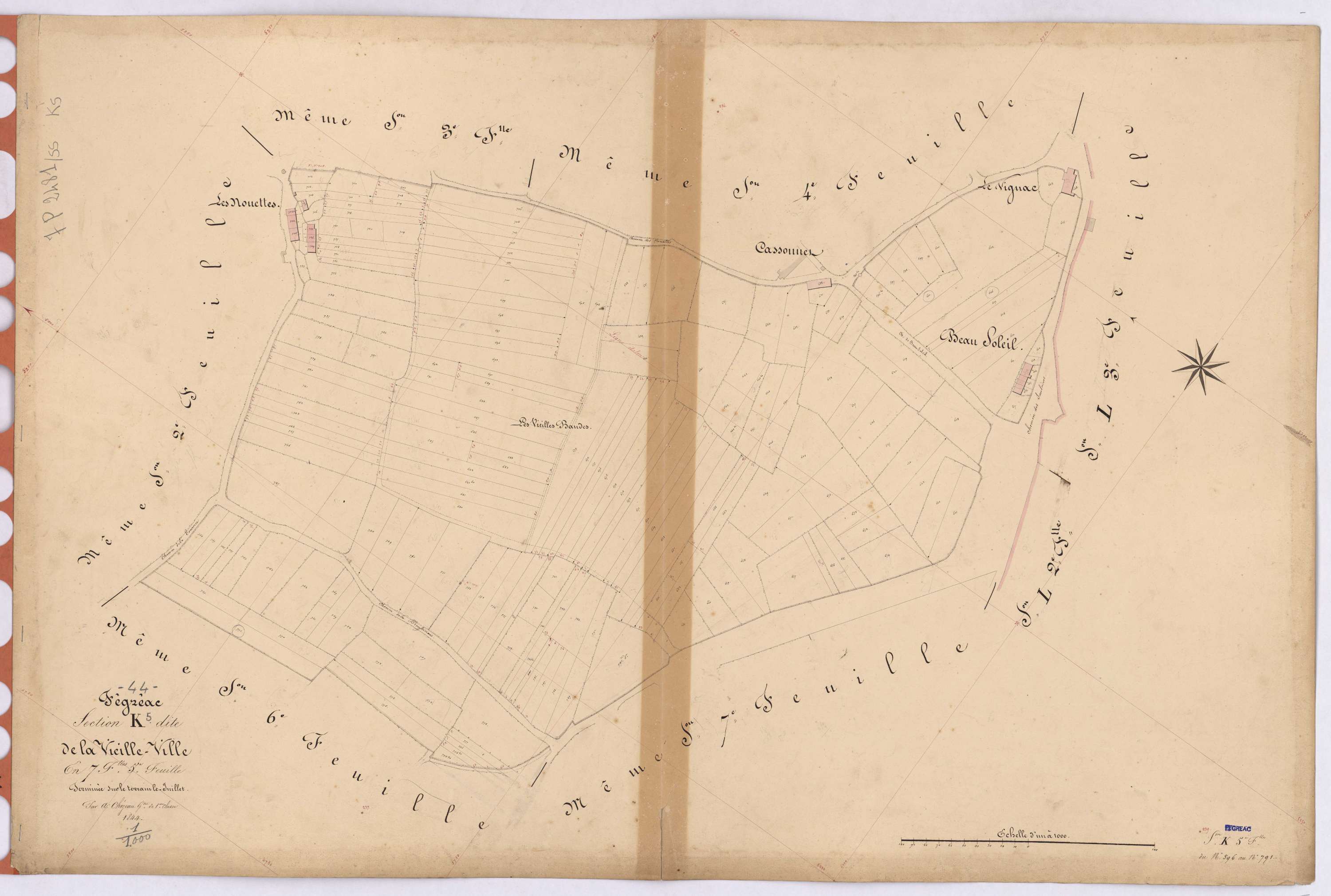 Fégréac - Section K5 Vieille-Ville (section de La) ; 595bis-791