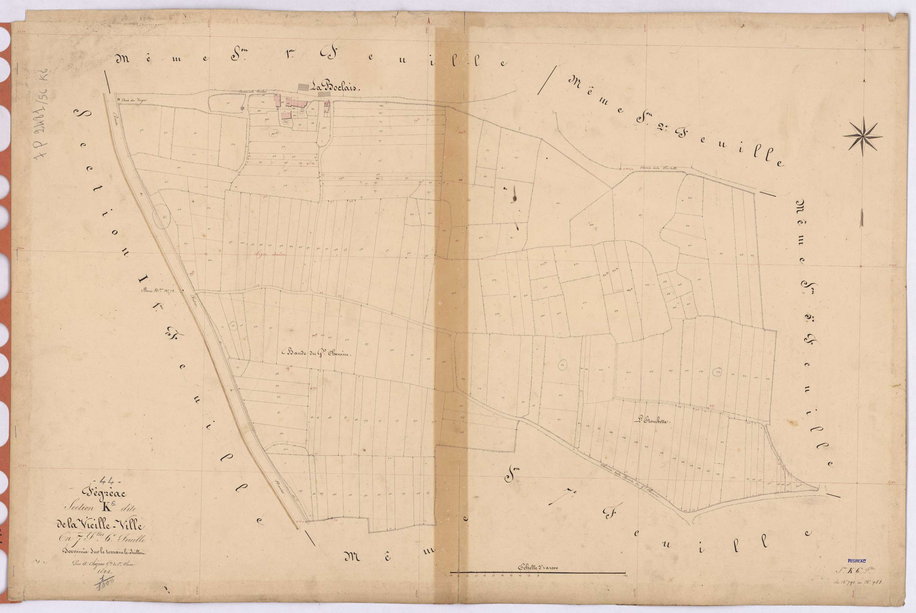 Fégréac - Section K6 Vieille-Ville (section de La) ; 792-988