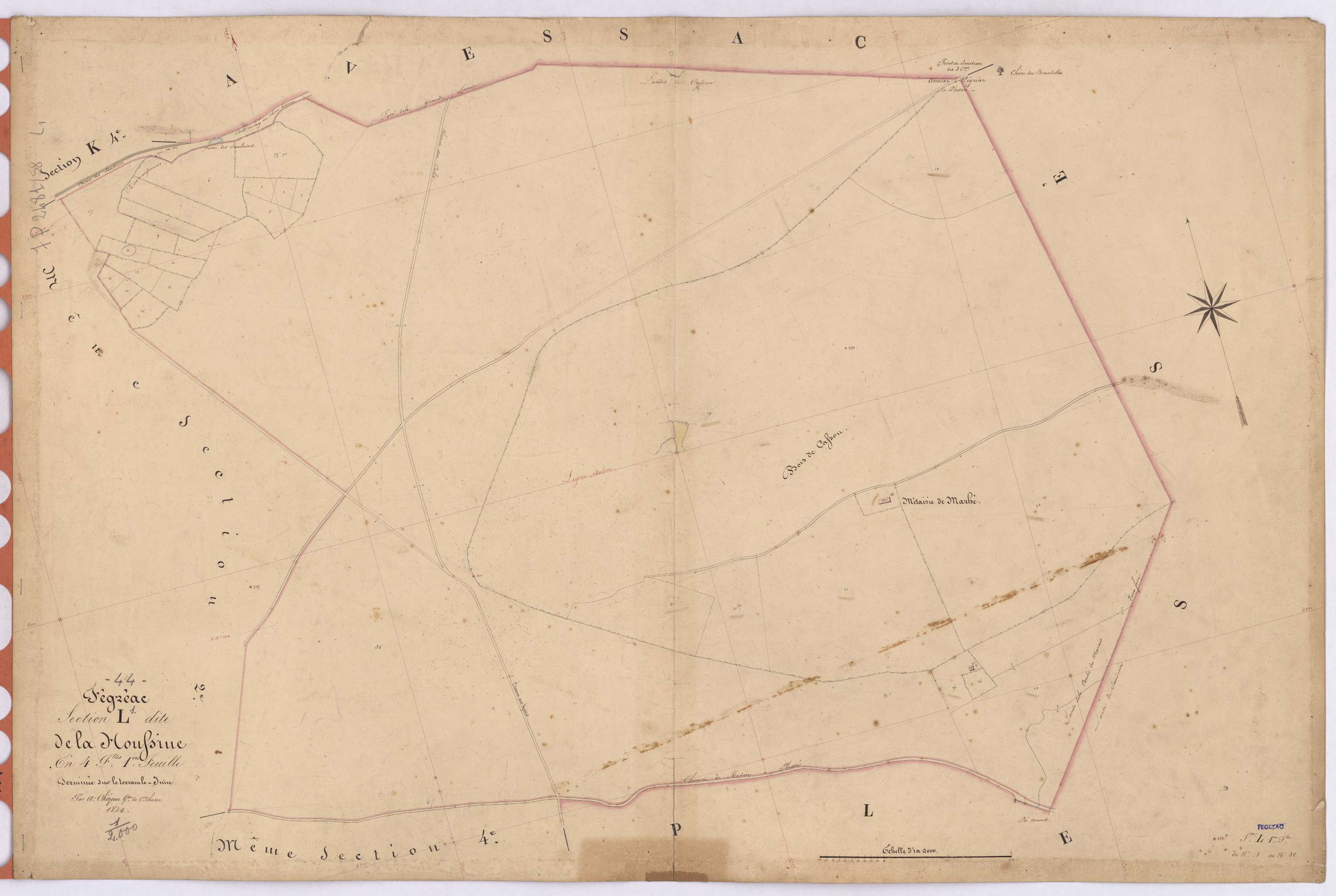 Fégréac - Section L1 Houssine (section de La) ; 1-30