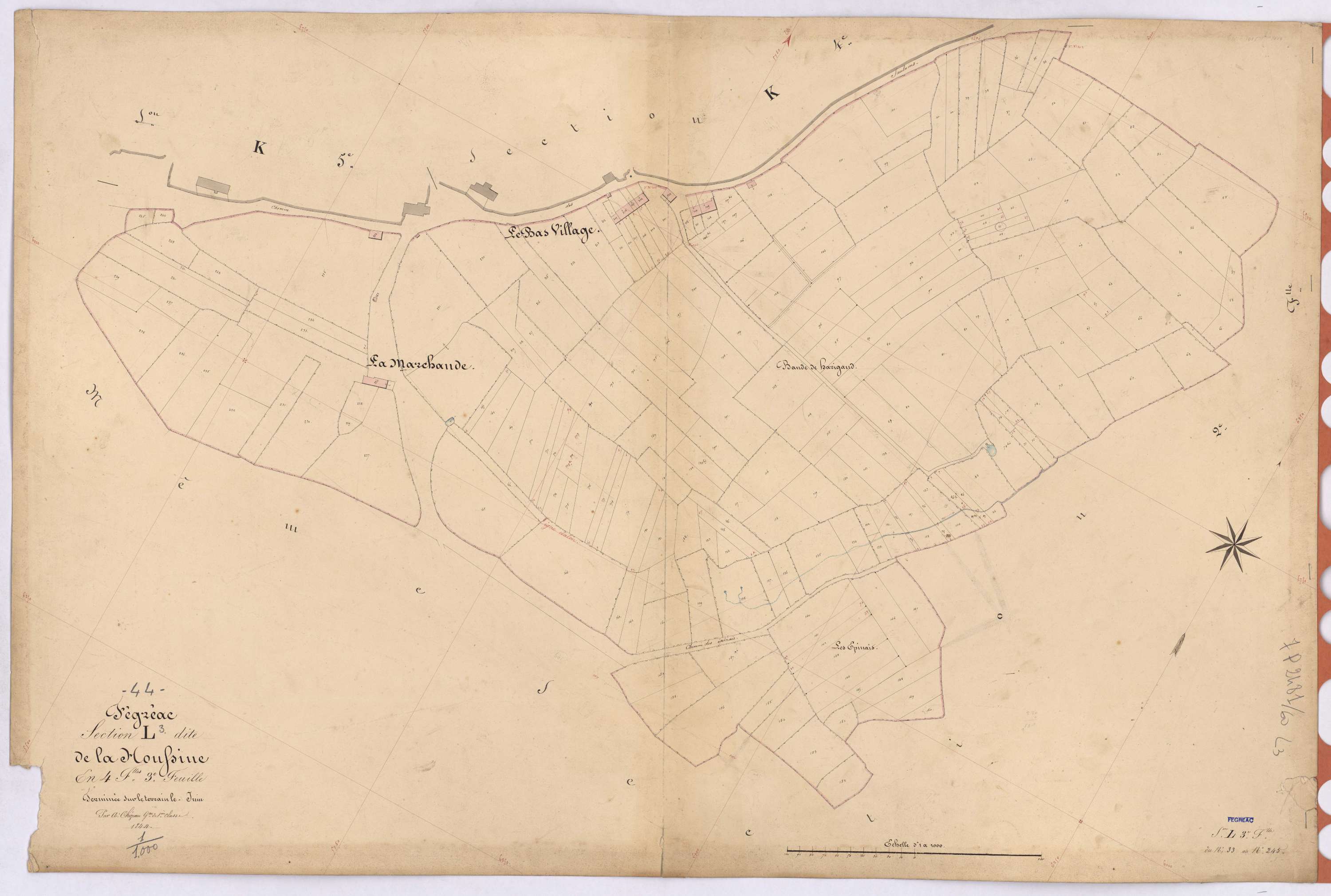 Fégréac - Section L3 Houssine (section de La) ; 34-245
