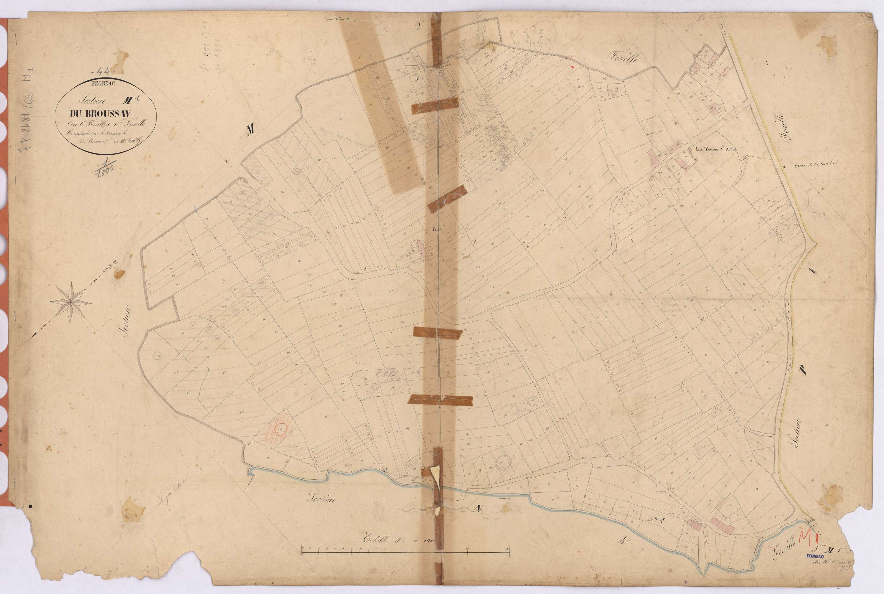 Fégréac - Section M1 Broussay (section du) ; 1-405