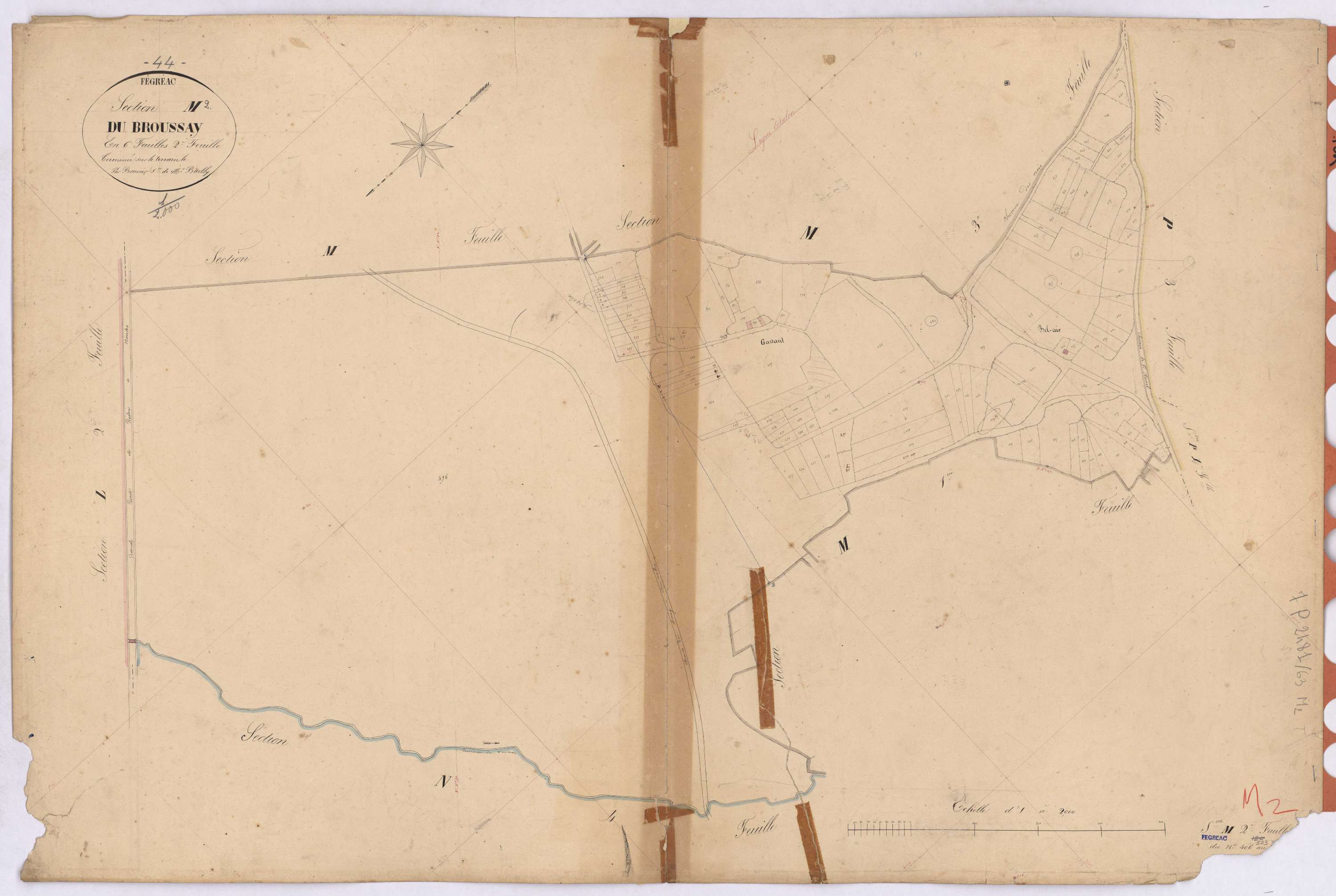Fégréac - Section M2 Broussay (section du) ; 406-523