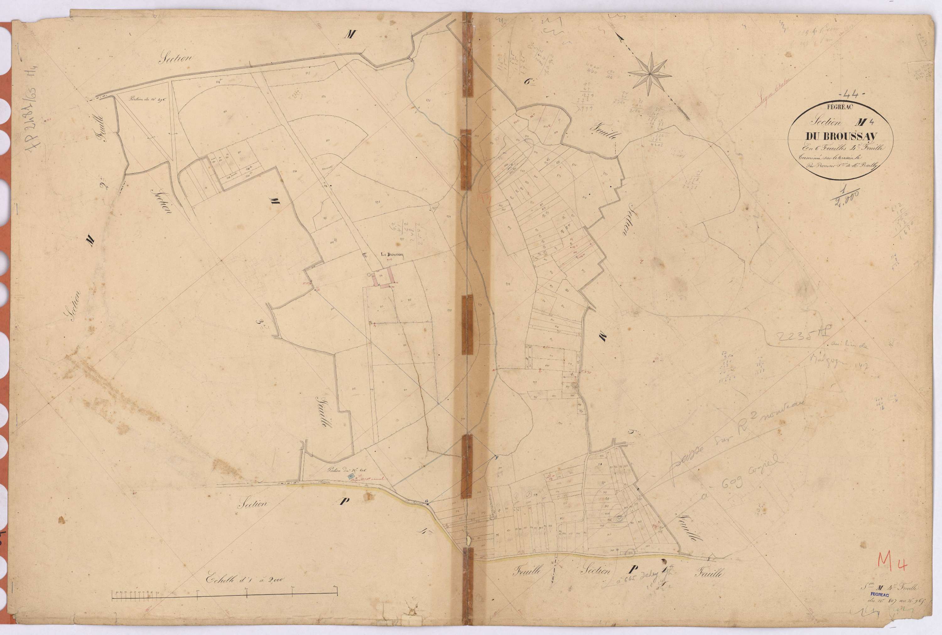Fégréac - Section M4 Broussay (section du) ; 807-965
