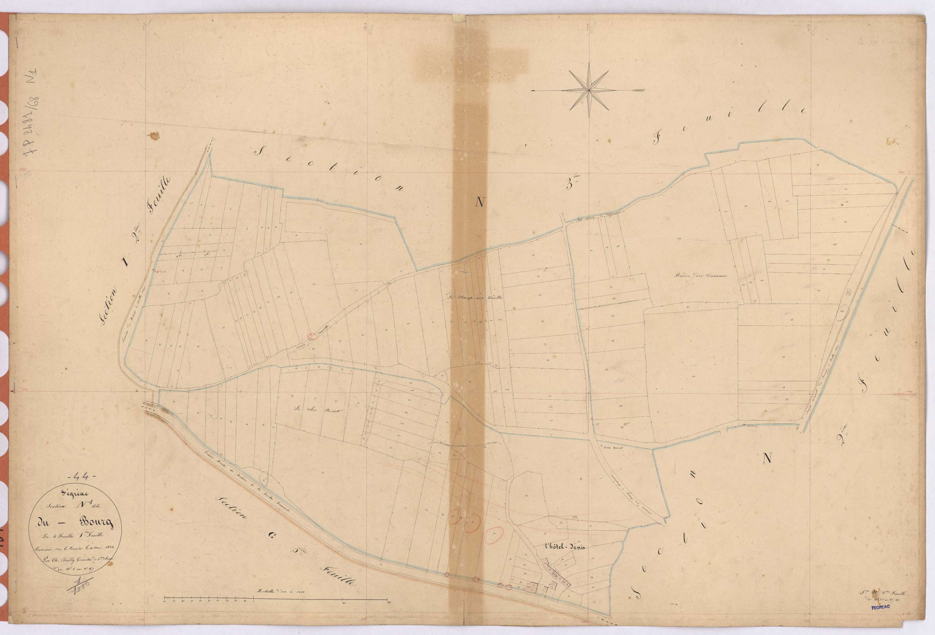 Fégréac - Section N1 Bourg (section du) ; 1-167