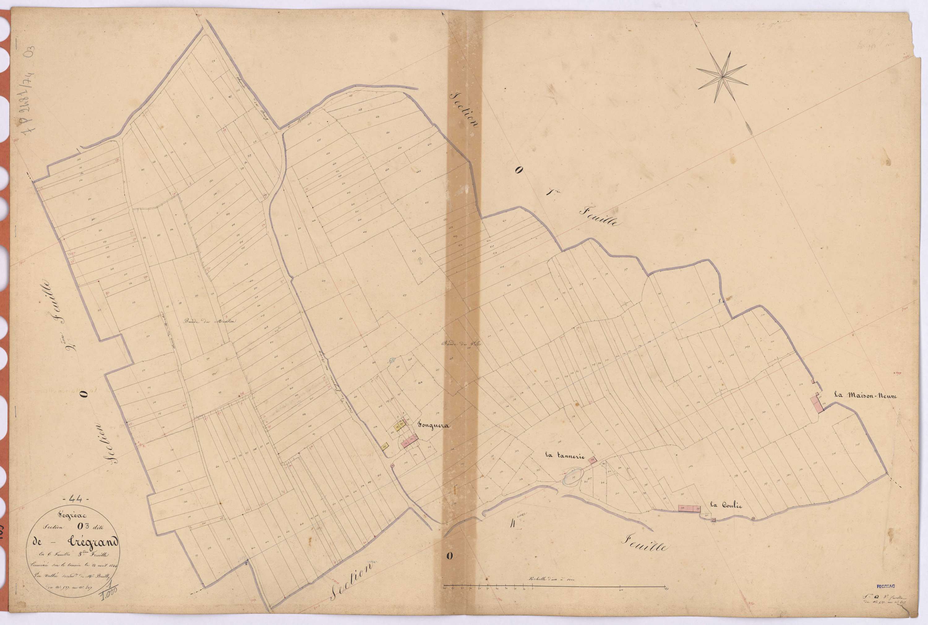 Fégréac - Section O3 Trégand (section de) ; 537-807