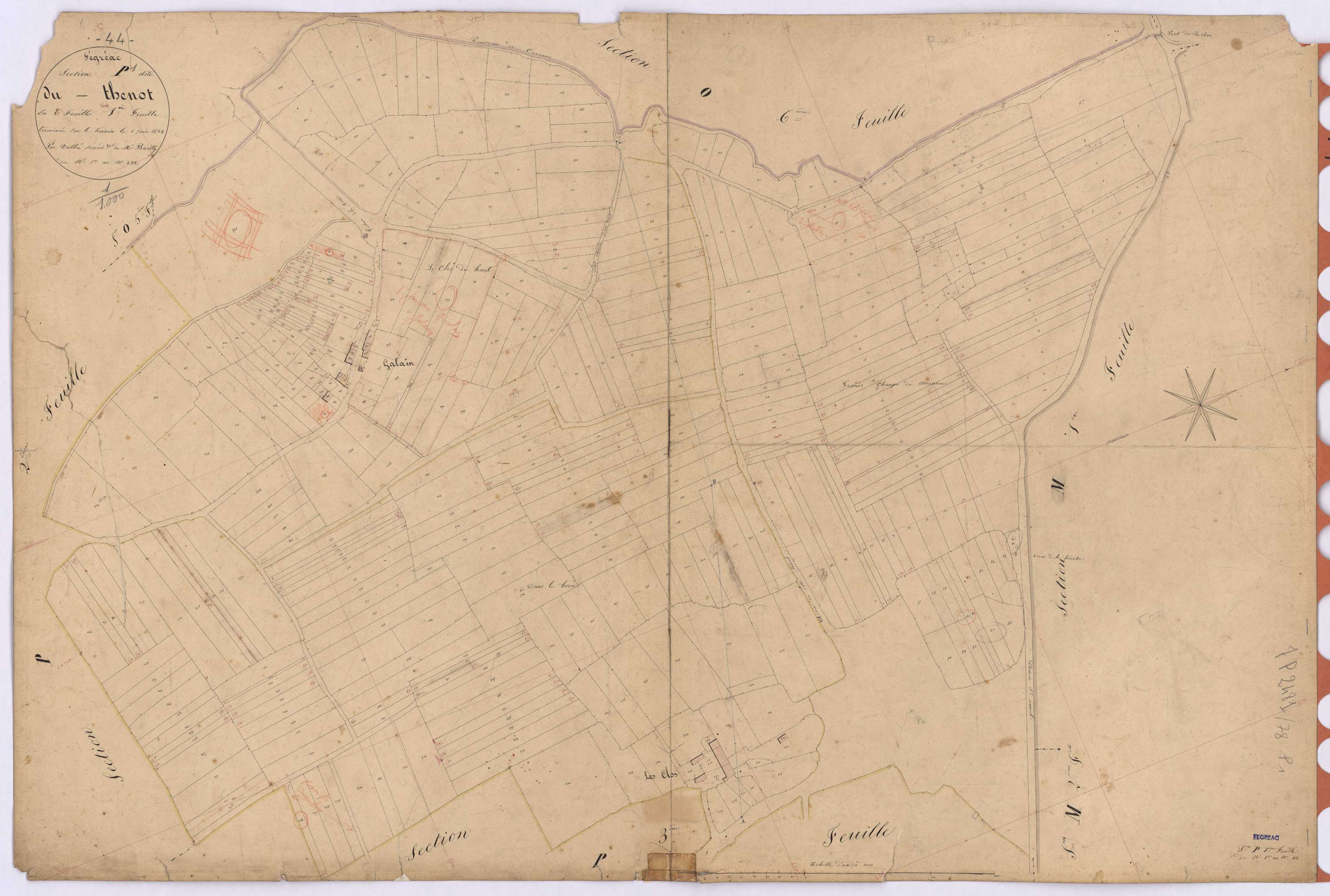 Fégréac - Section P1 Thenot (section du) ; 1-432