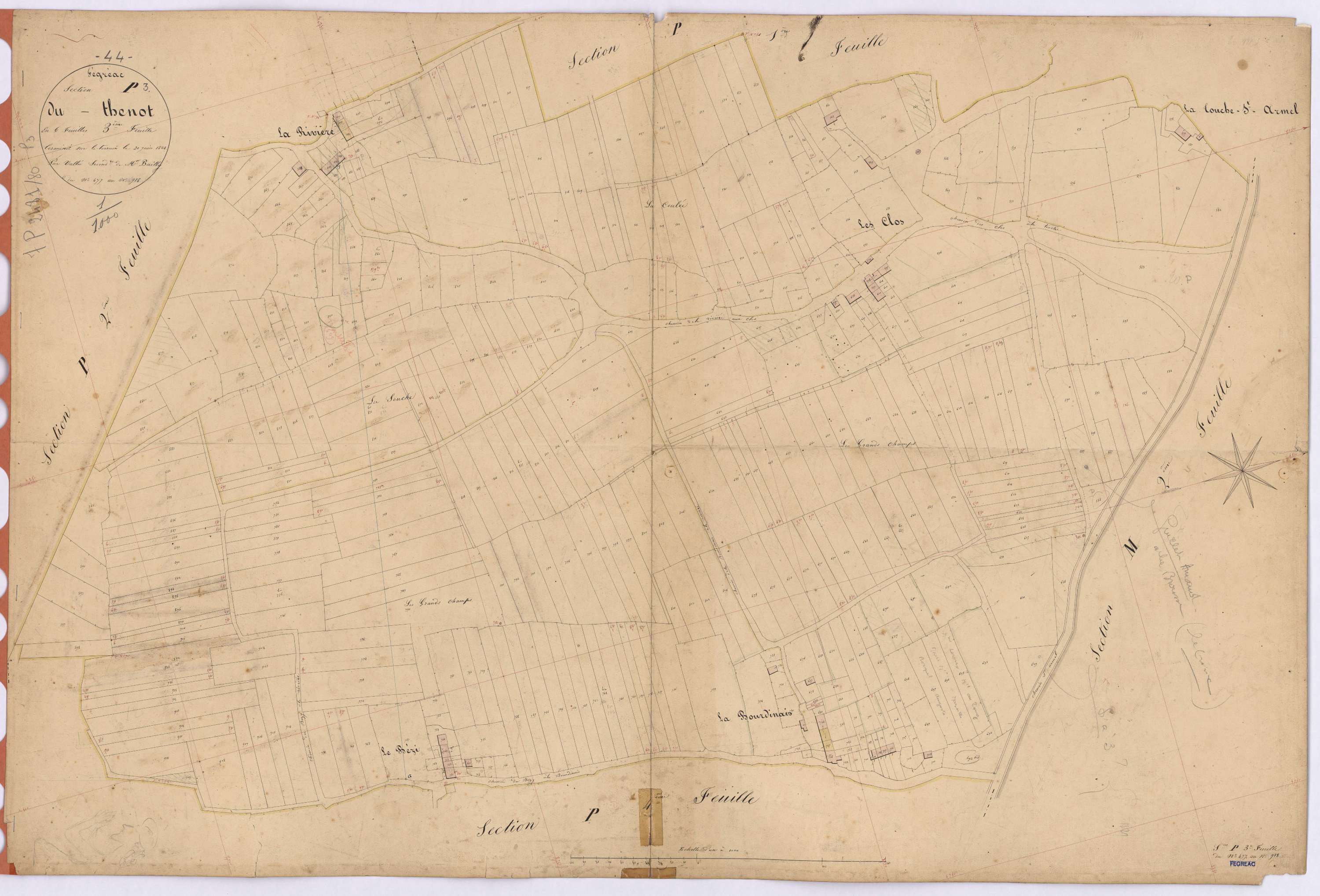 Fégréac - Section P3 Thenot (section du) ; 477-918