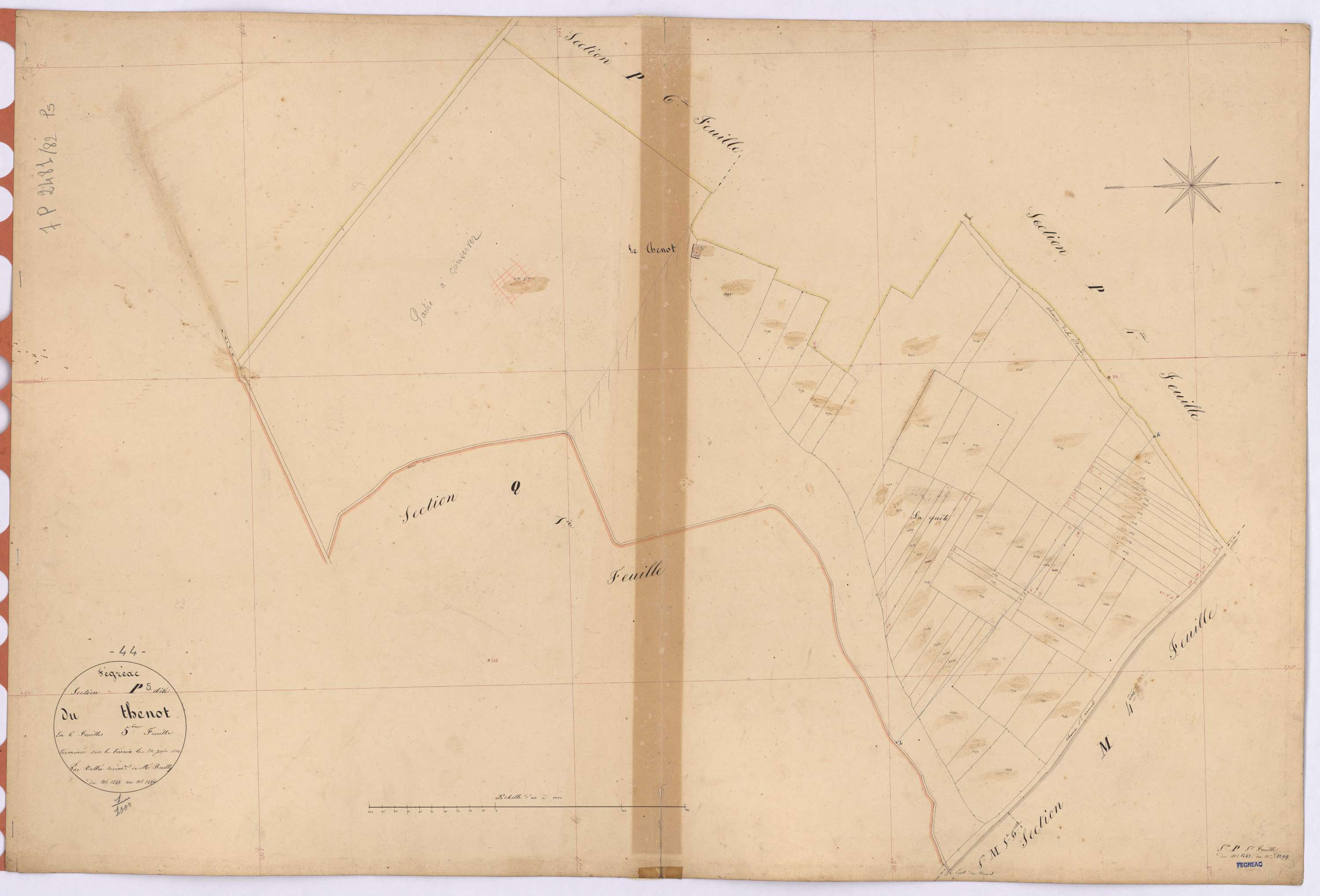 Fégréac - Section P5 Thenot (section du) ; 1243-1299