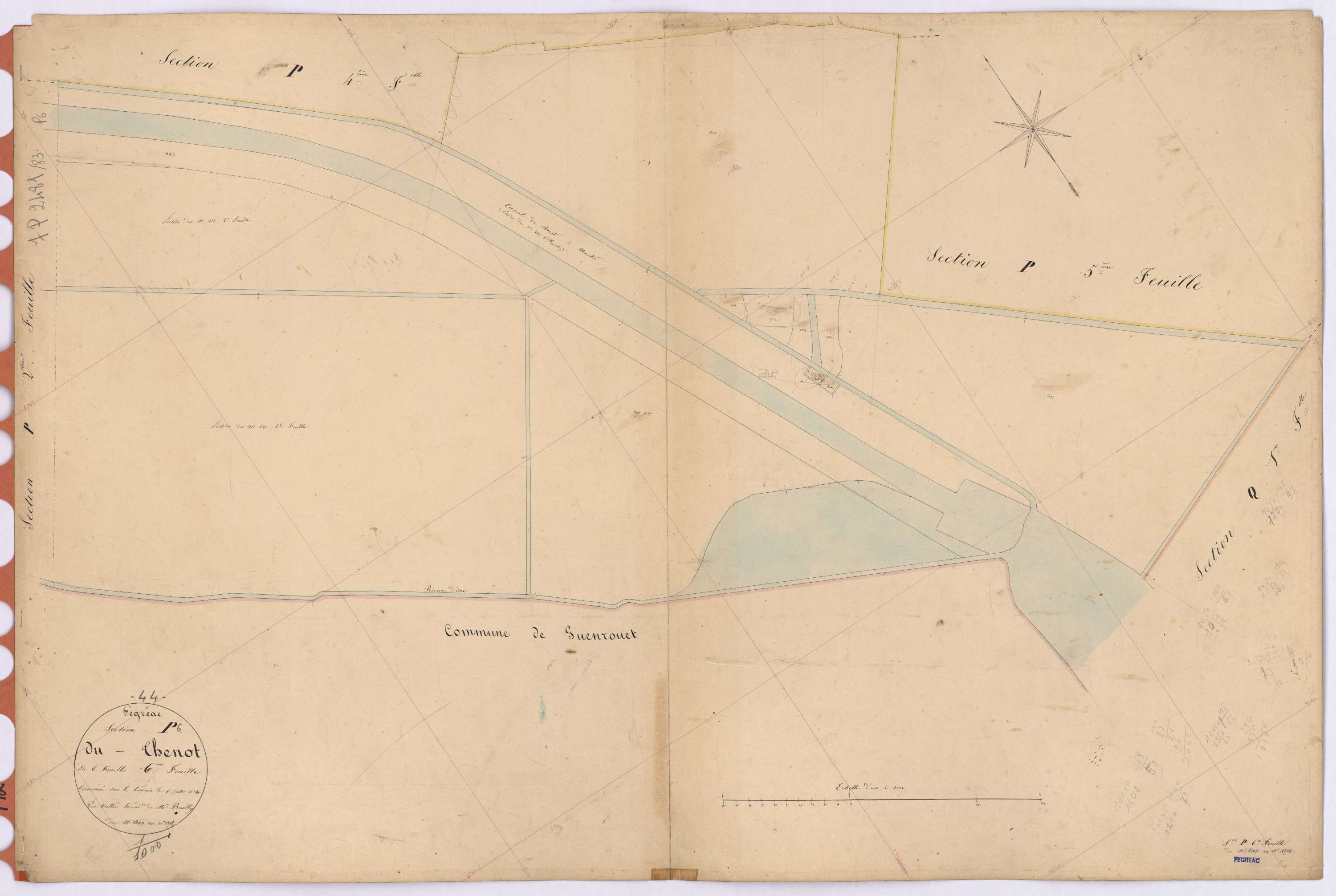 Fégréac - Section P6 Thenot (section du) ; 1300-1308