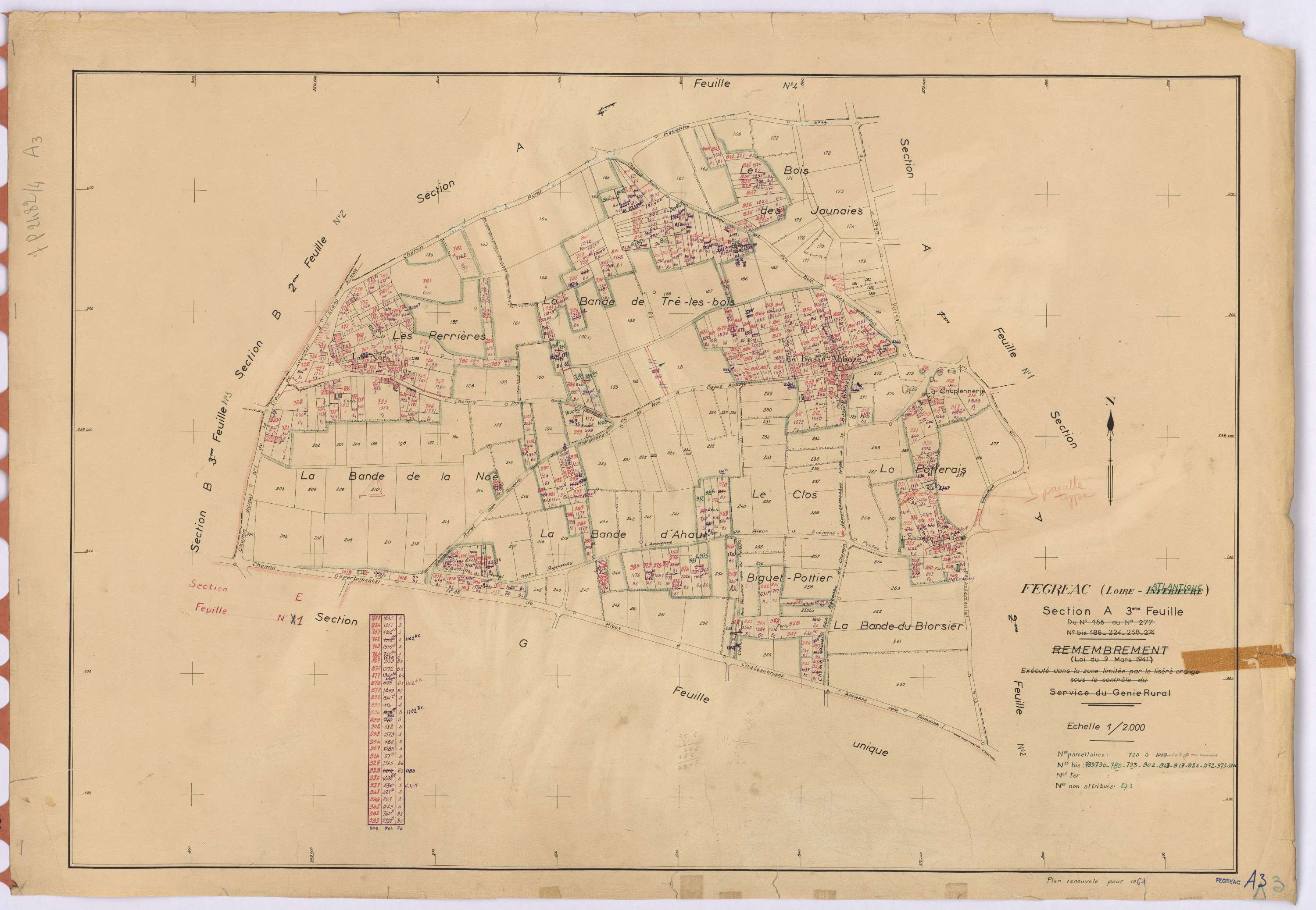 Fégréac - Section A3 725-1019