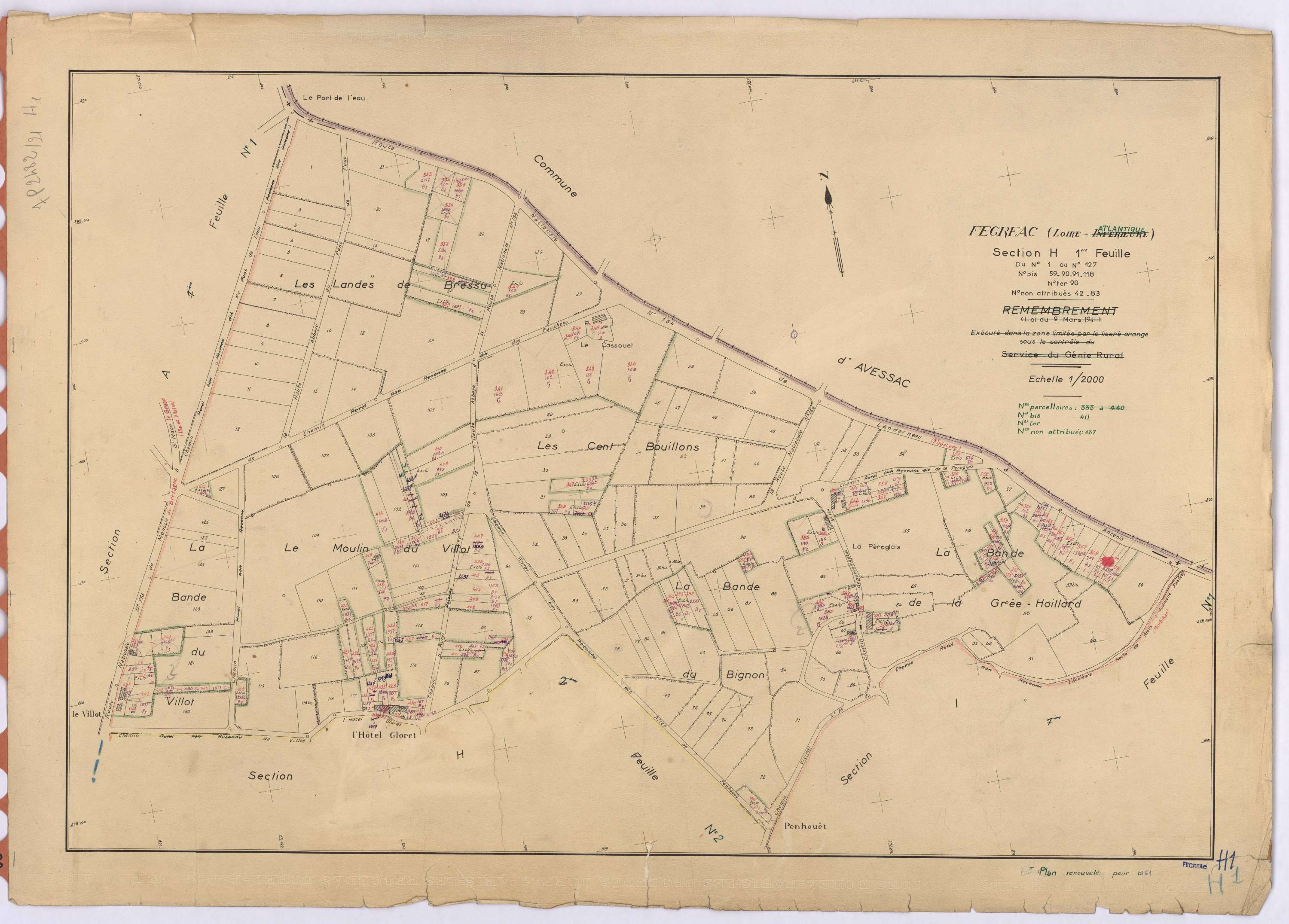 Fégréac - Section H1 333-449