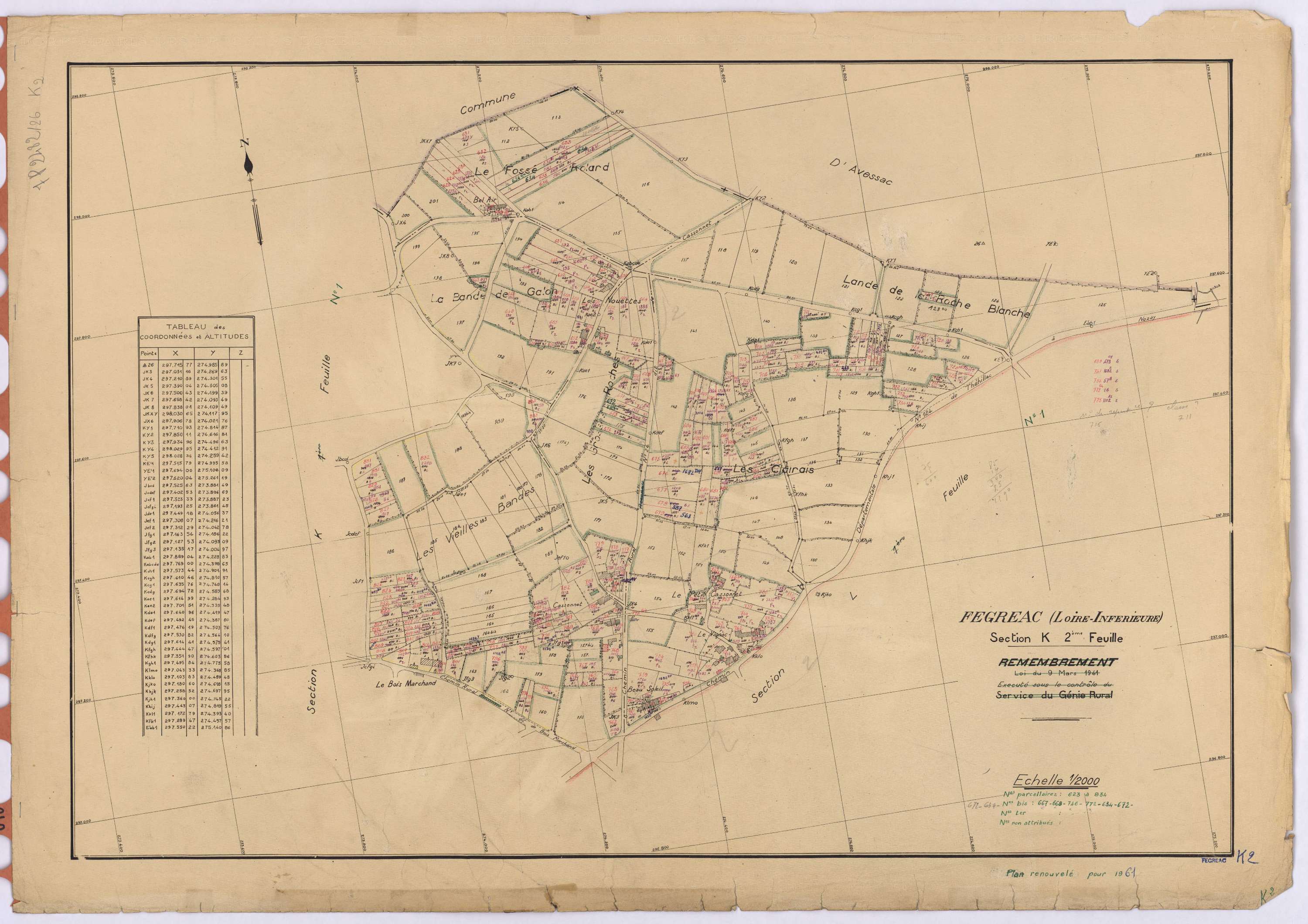 Fégréac - Section K2 623-834