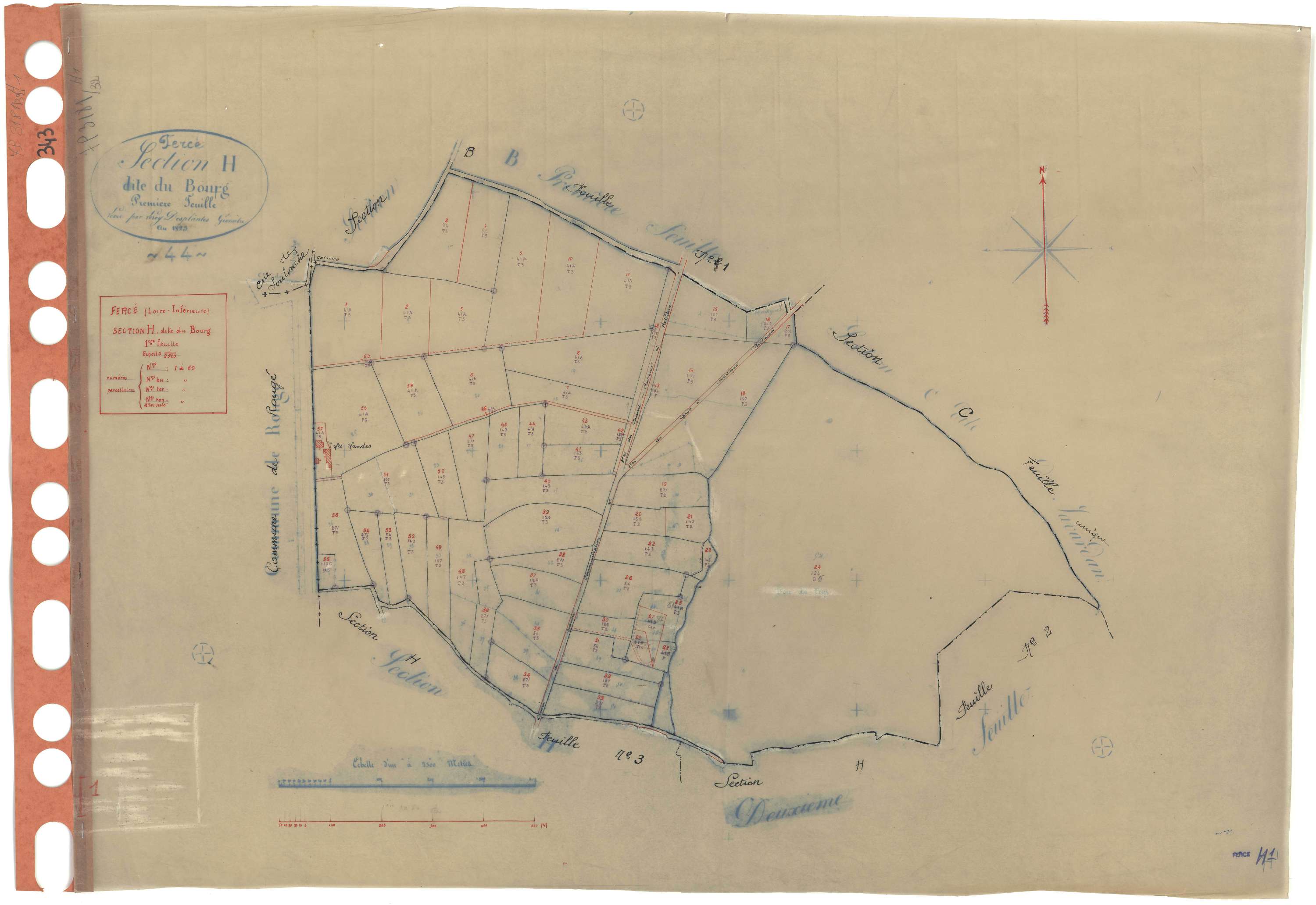 Fercé - Section H1 Bourg (section du) . 1-60