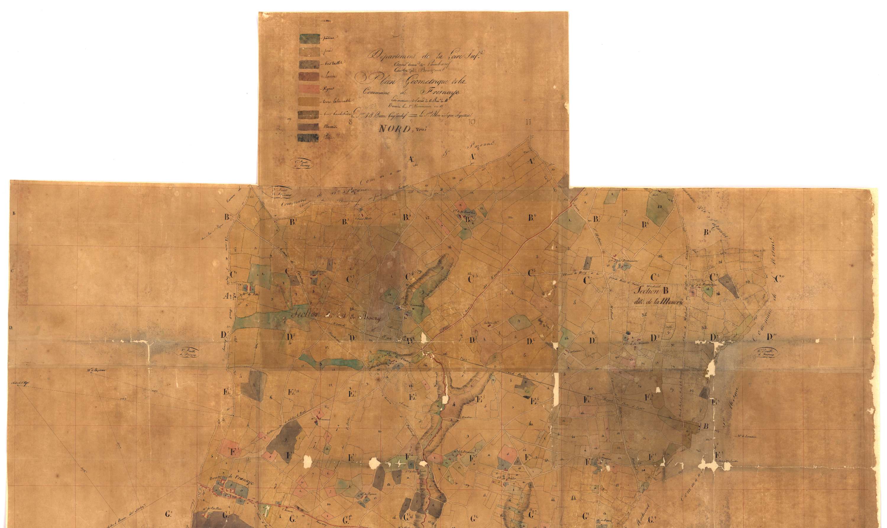 Fresnay-en-Retz - Section  Plan géométrique de l'ensemble de la commune