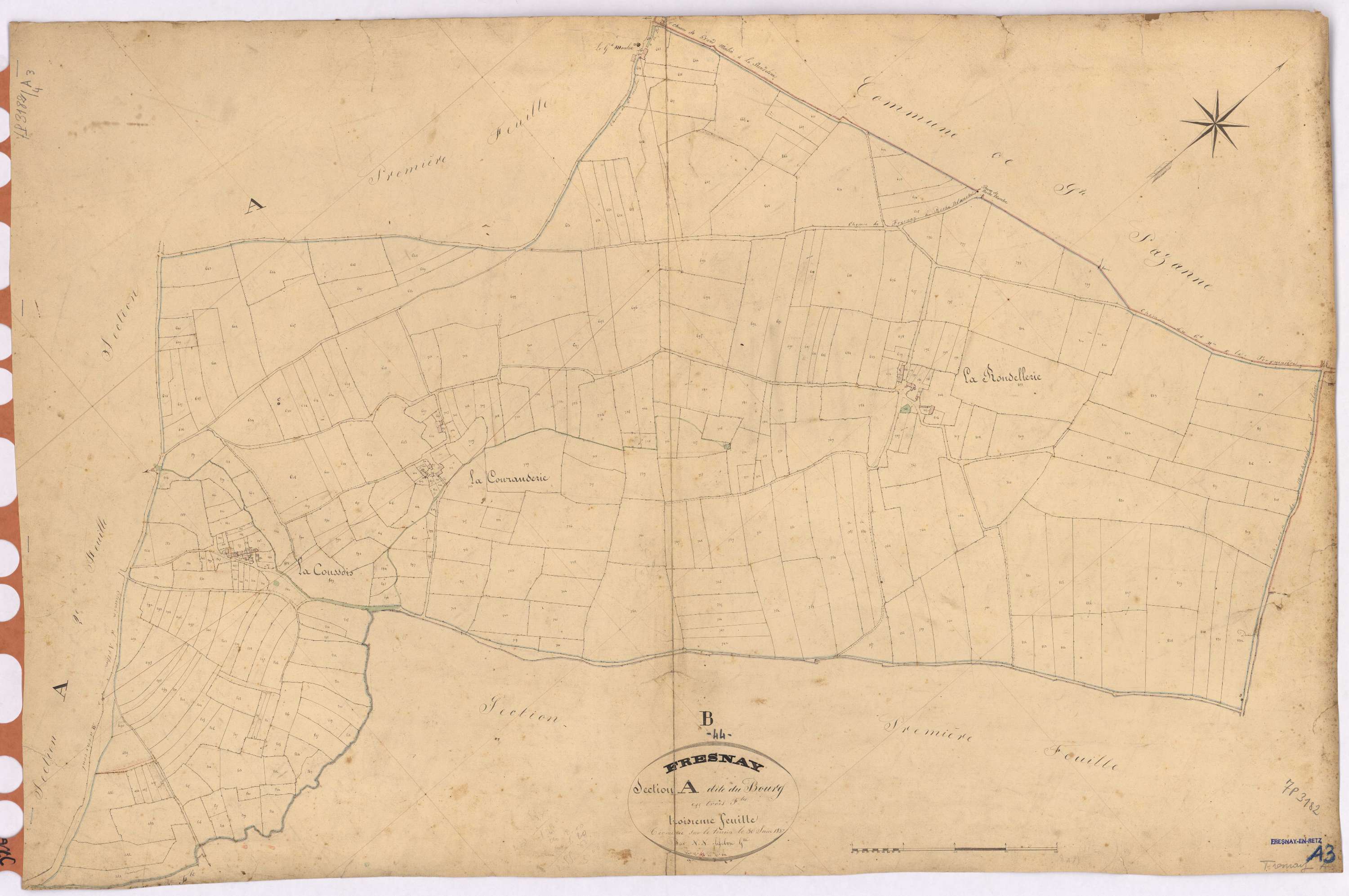 Fresnay-en-Retz - Section A3 Bourg (section du) ; 481-832