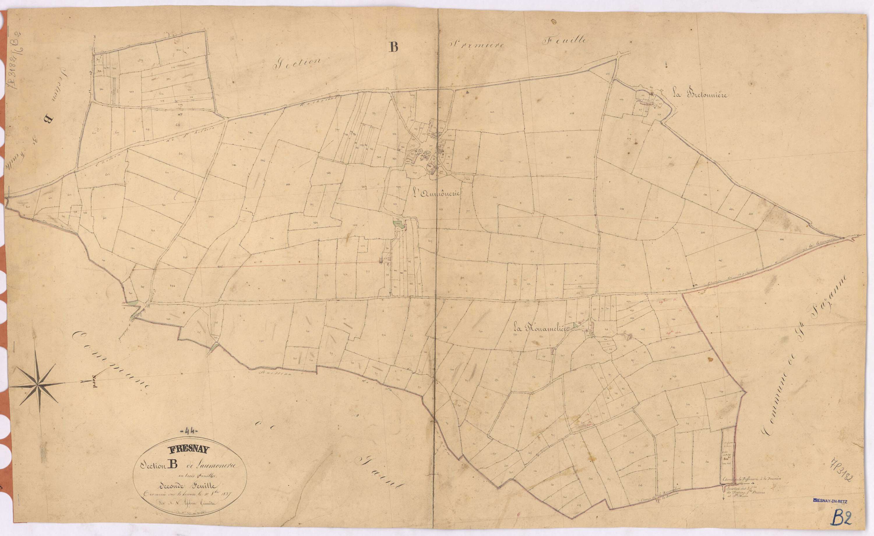 Fresnay-en-Retz - Section B2 Aumônerie (section de l') ; 317-610