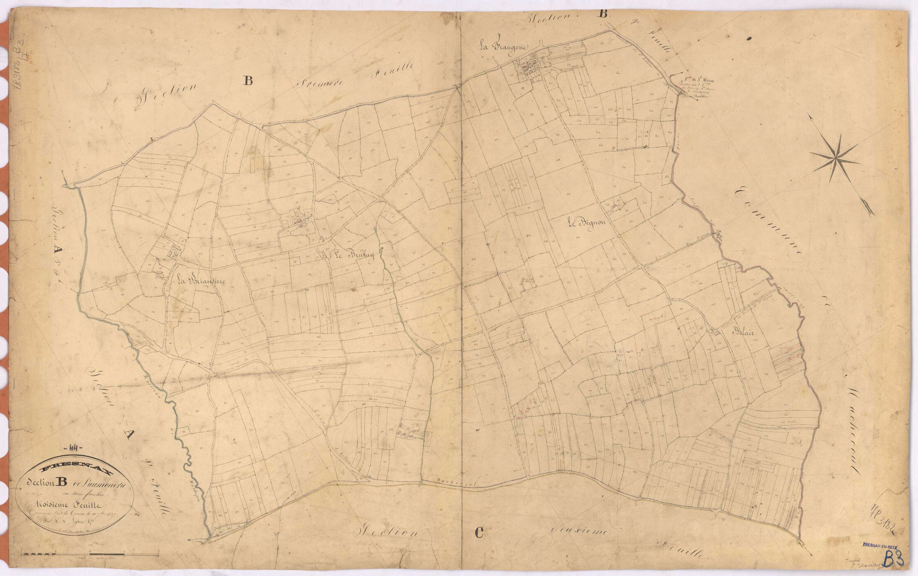 Fresnay-en-Retz - Section B3 Aumônerie (section de l') ; 611-1111