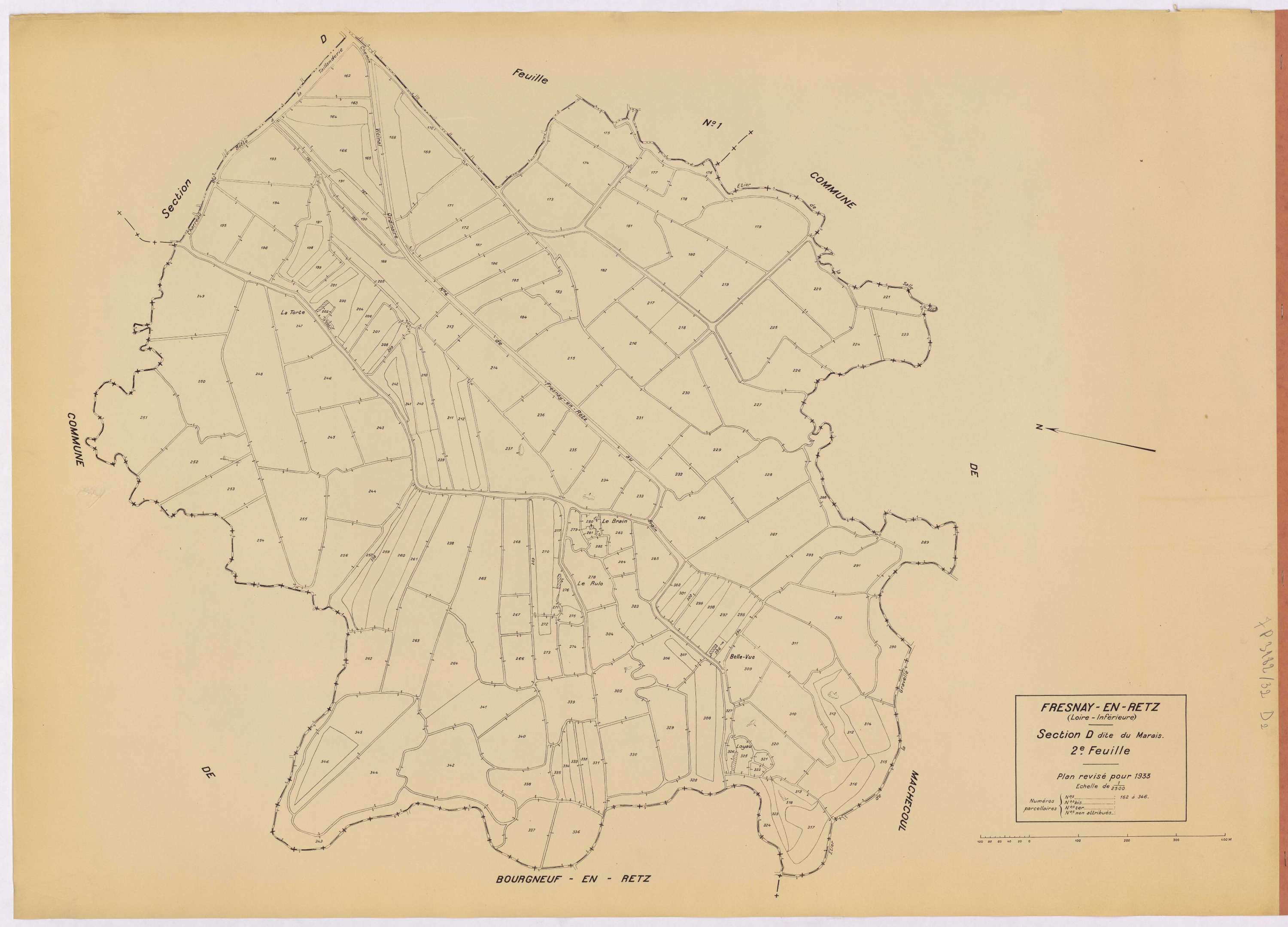 Fresnay-en-Retz - Section D2 Marais (section du) ; 162-346