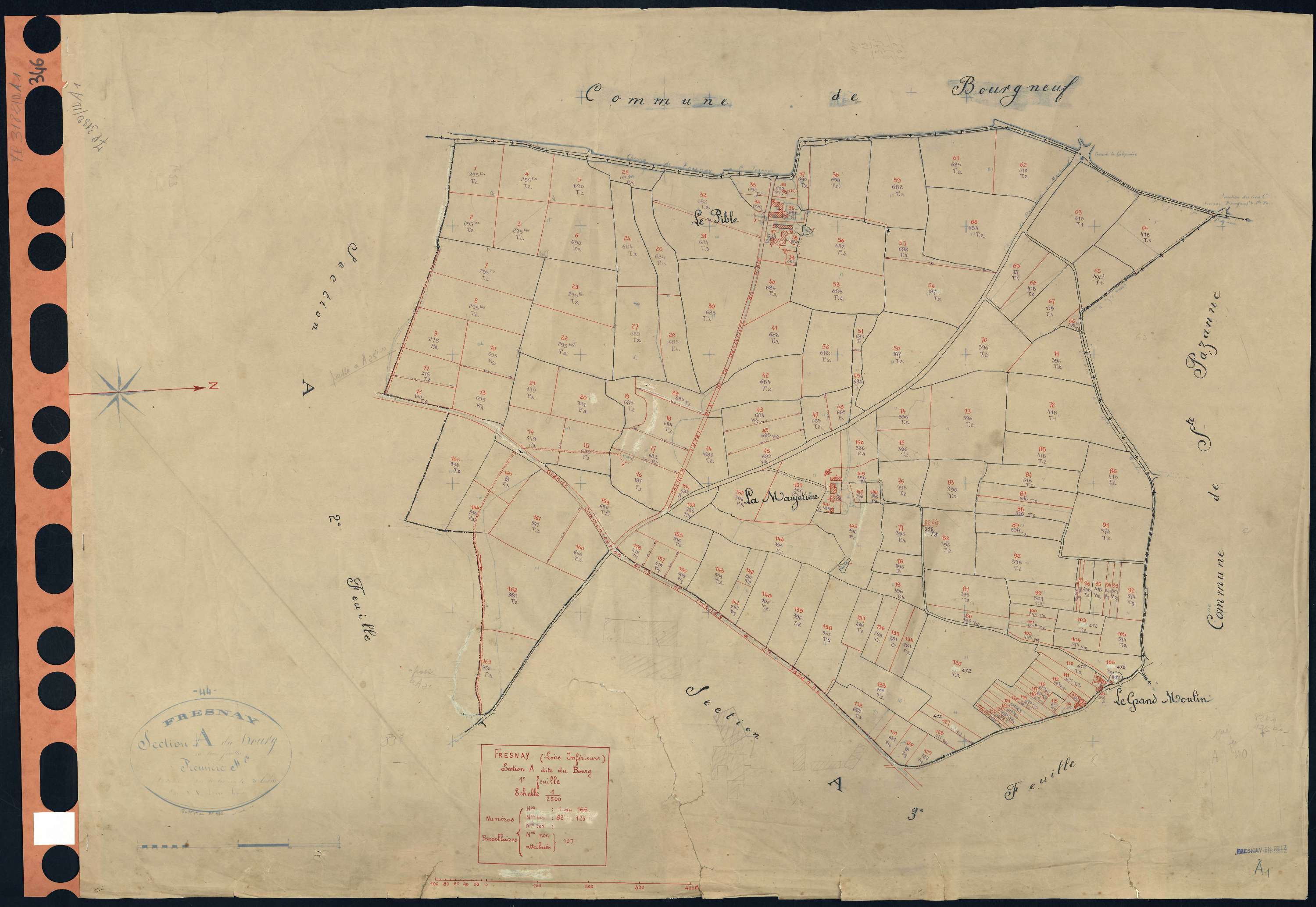Fresnay-en-Retz - Section A1 Bourg (section du) . 1-166