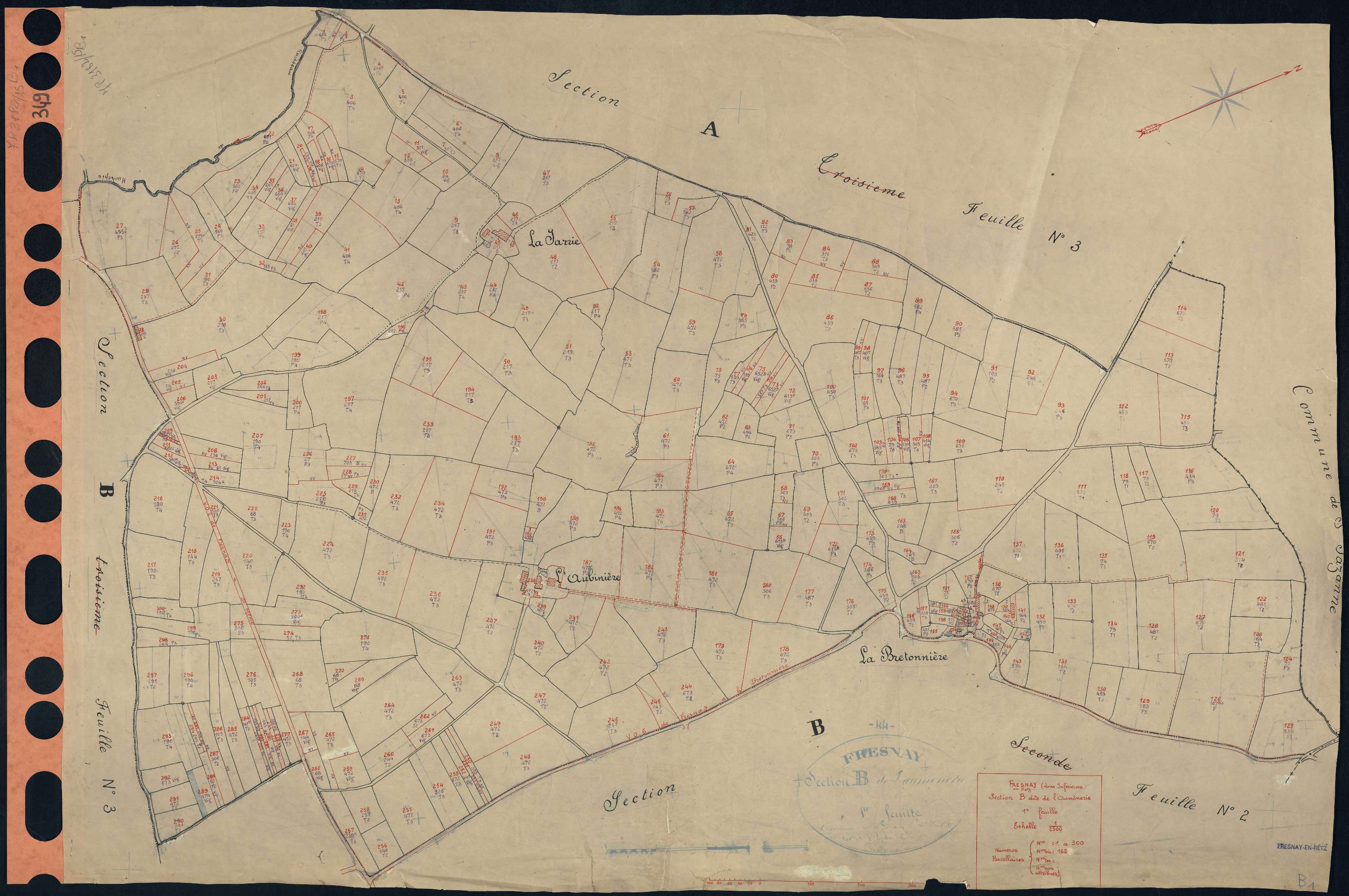 Fresnay-en-Retz - Section B1 Aumônerie (section de l') . 1-300