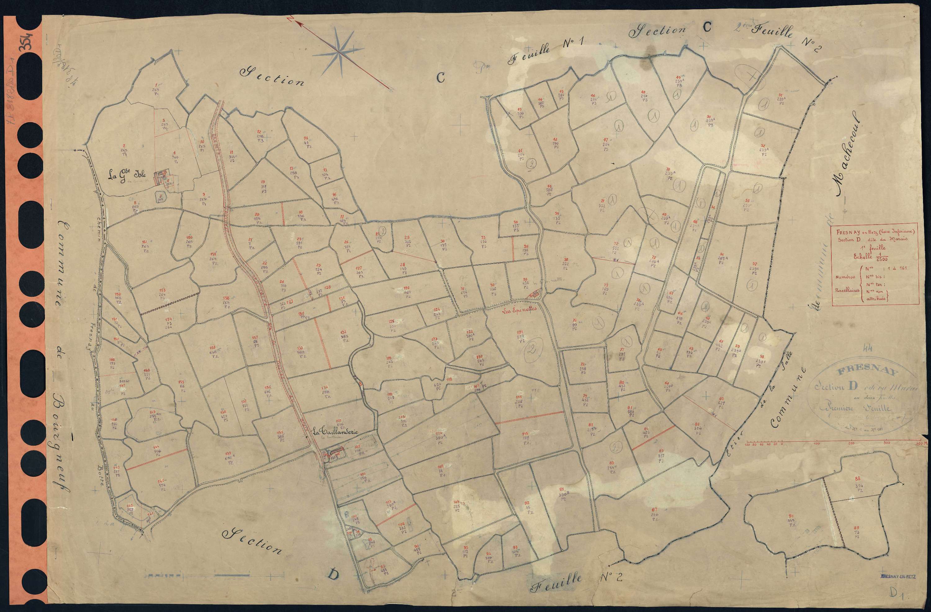 Fresnay-en-Retz - Section D1 Marais (section du) . 1-161